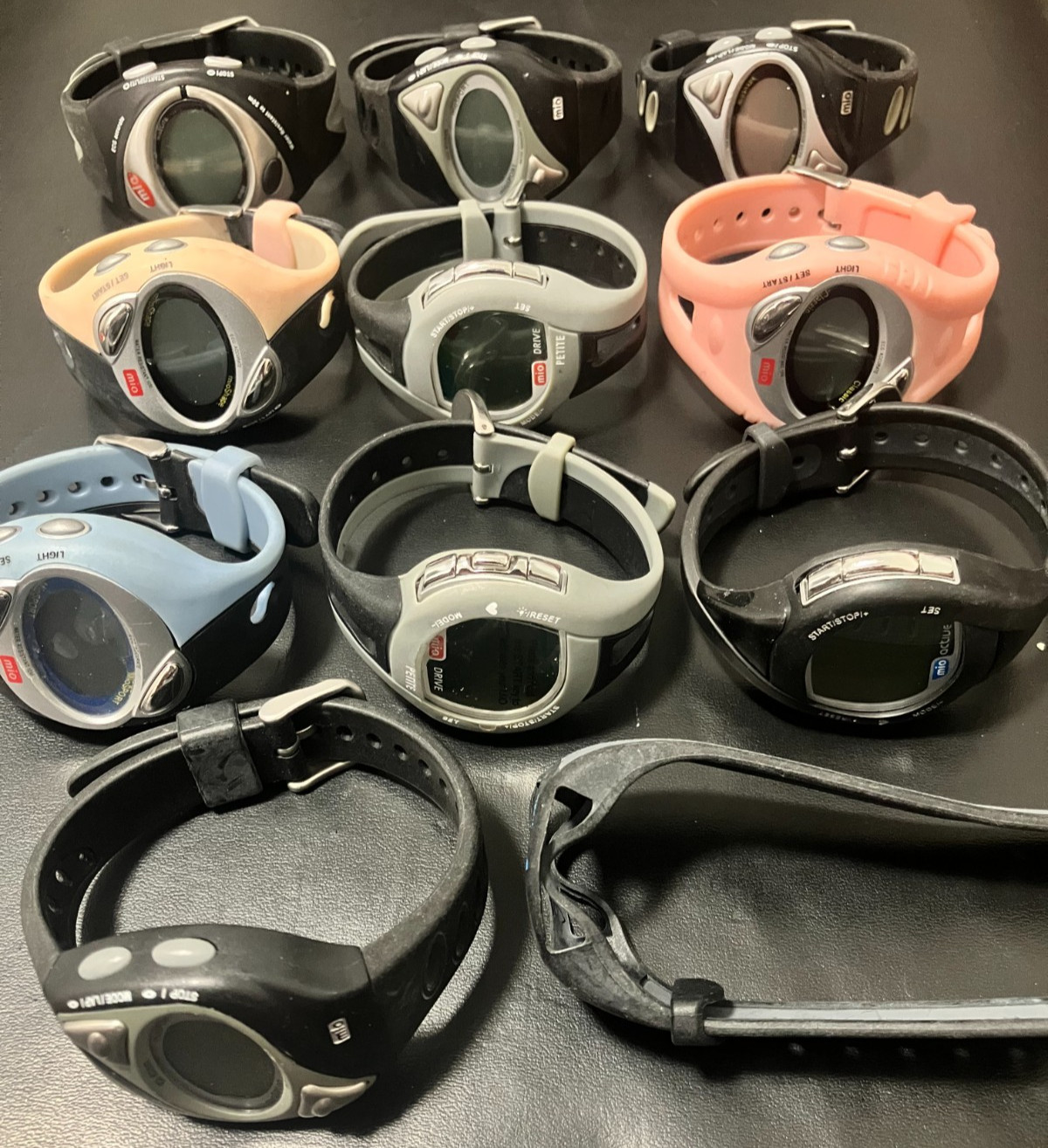 Lot of 10 MIO Drive Petite Sport Classic Digital Heart Rate Monitor Watches