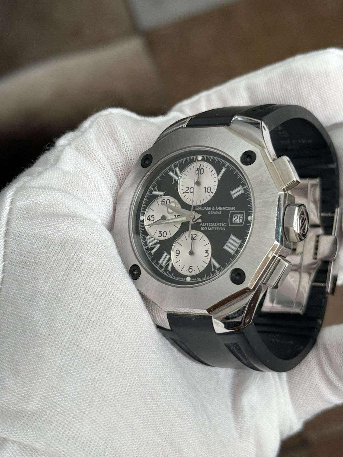 Vintage Baume & Mercier Riviera 65541 Men’s Chronograph Date Sports Watch
