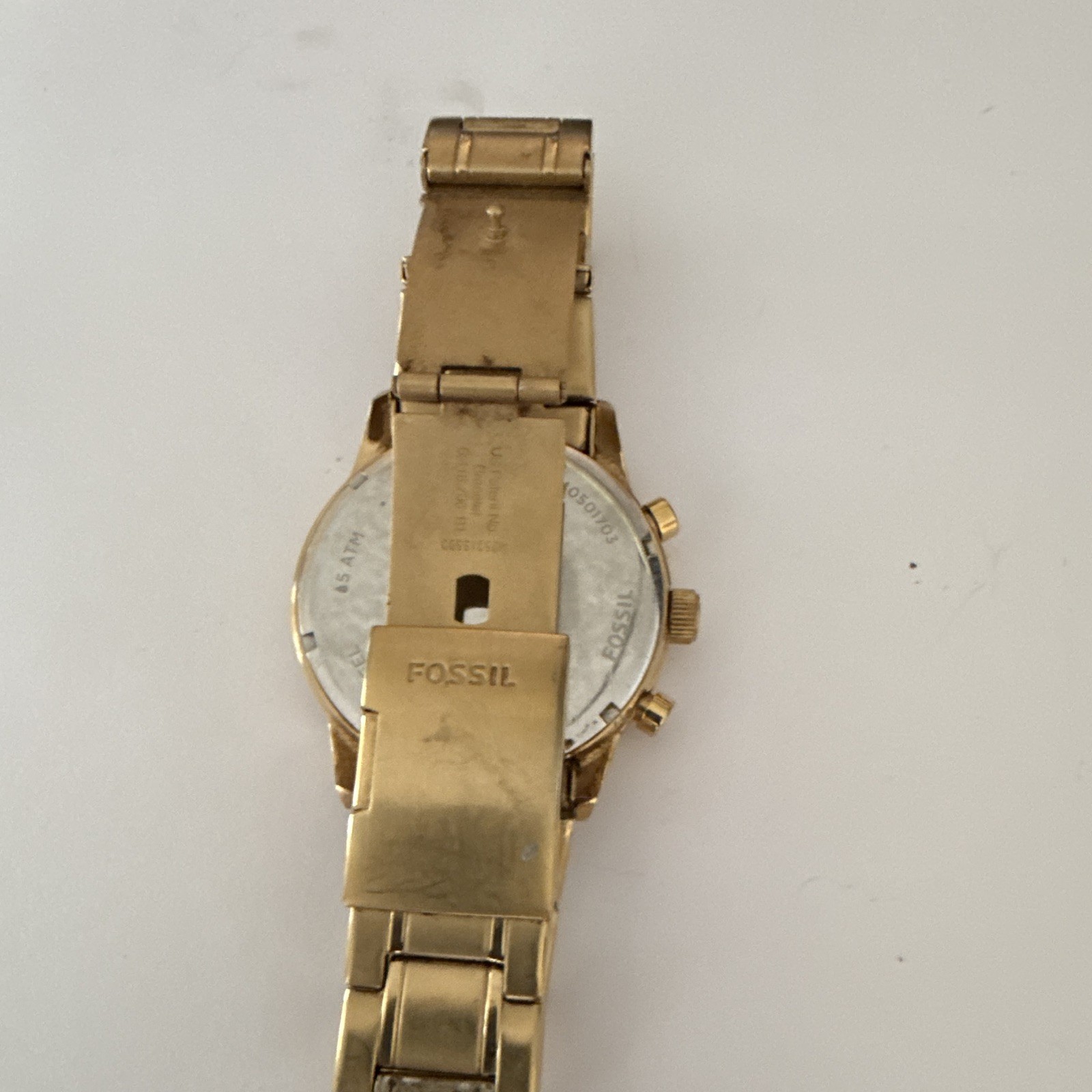 Fossil Flynn Chronograph Gold-Tone Stainless Steel Watch BQ1128