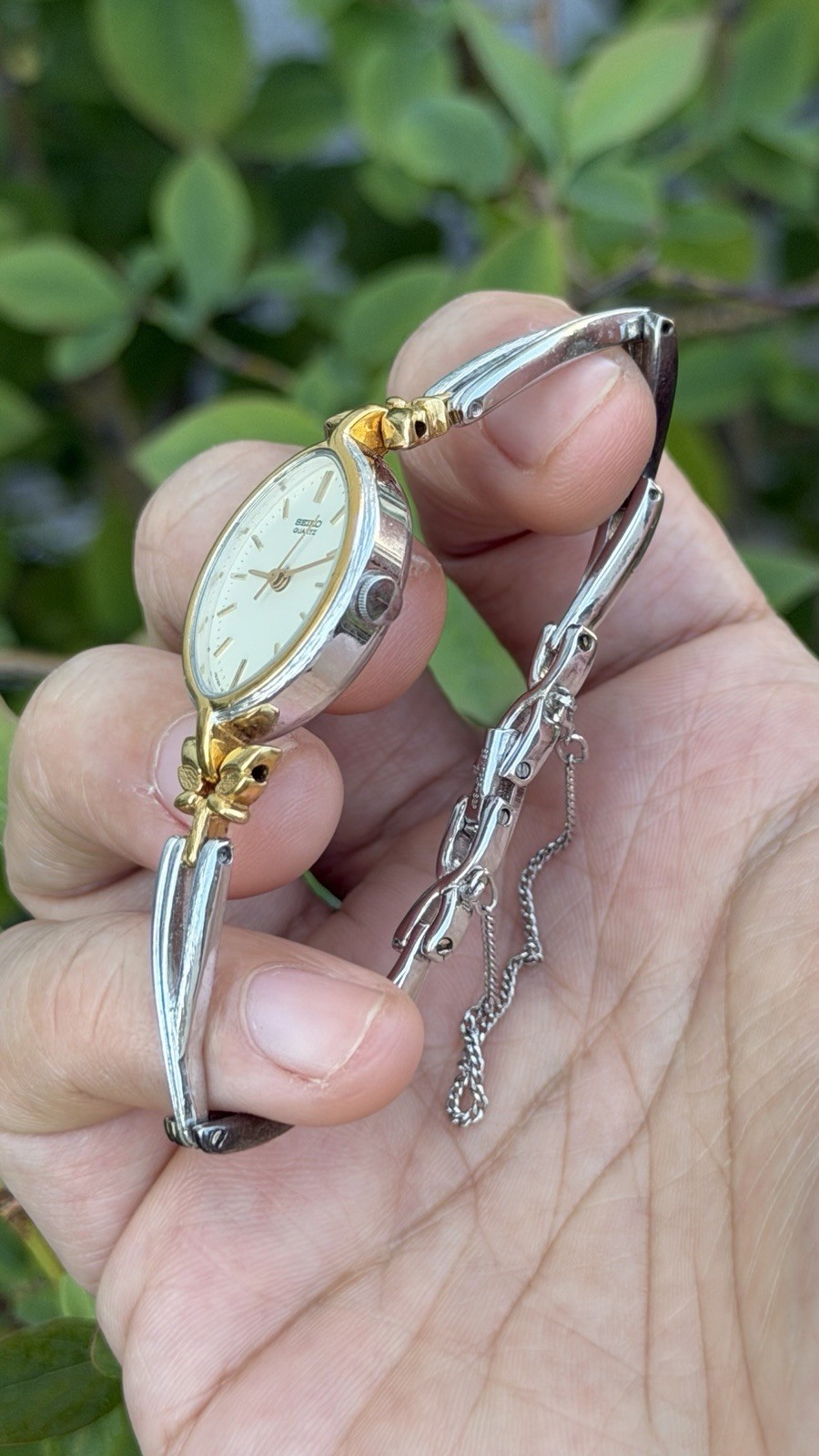 Vtg 1991 Seiko Quartz 1421-5360 [Decorative Beacelet] Women’s Watch