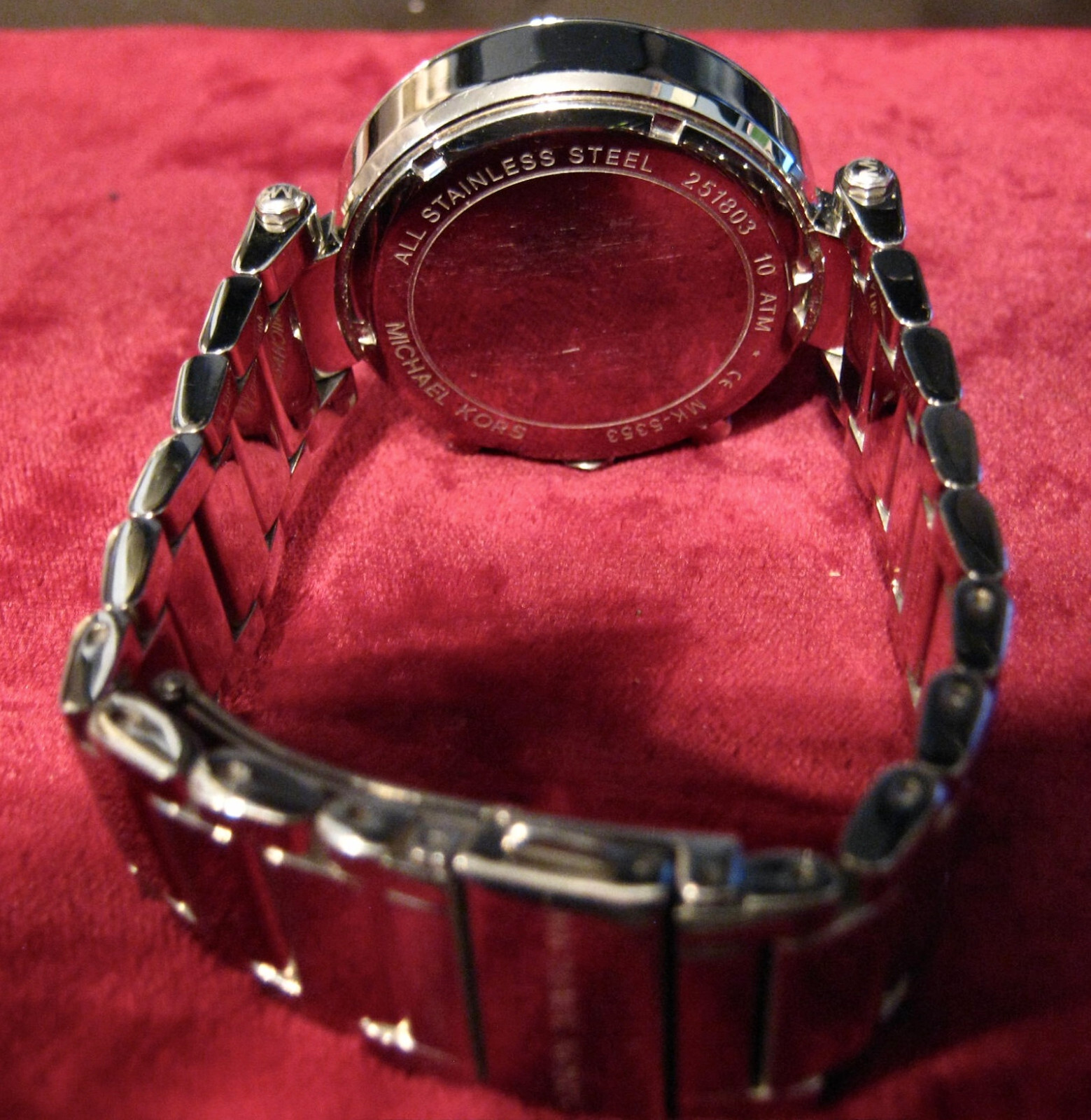 Michael Kors Parker Watch Women 39mm Silver Tone Date MK-5353 New Battery 5″