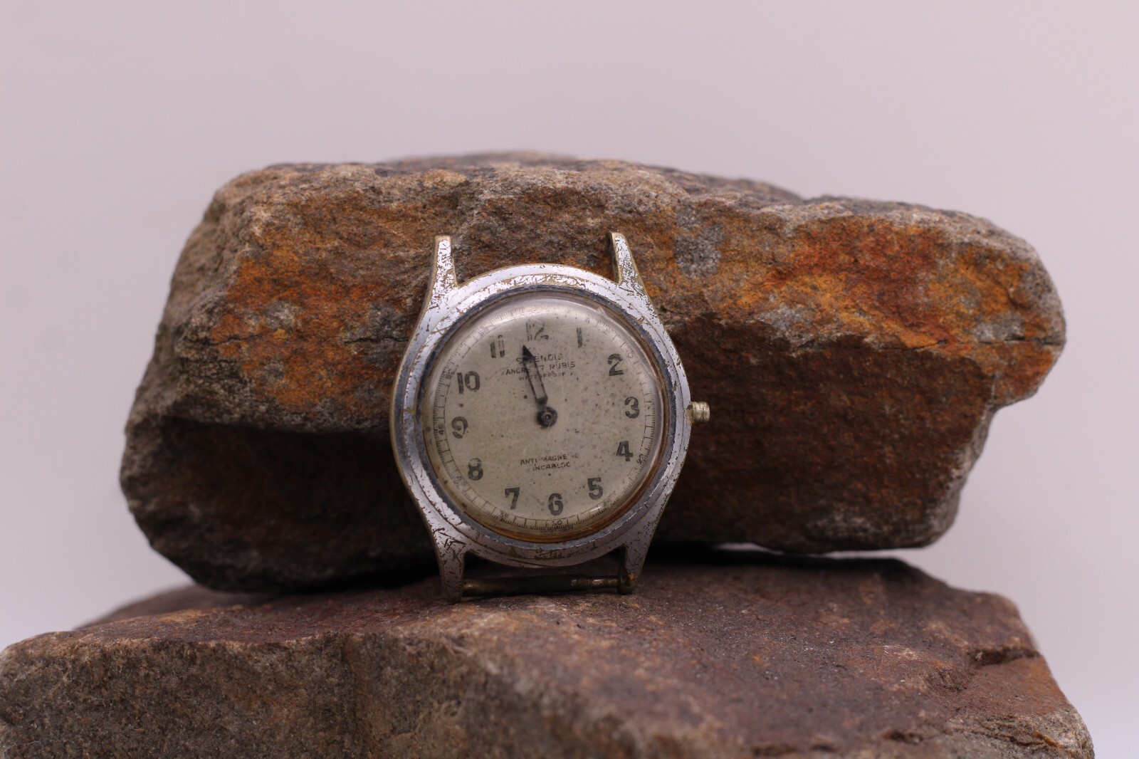 SPLENDID 17j SWISS SECTOR DIAL MEN’S WRIST WATCH 33mm 17.5mm LUG FOR REPAIR (CE)