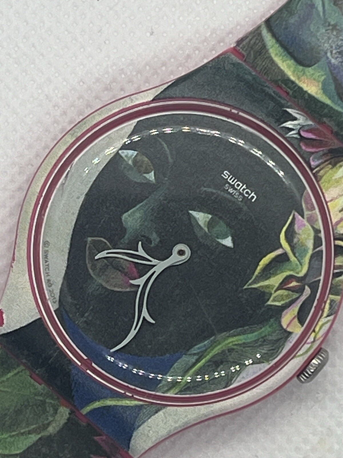 ✨Swatch Flowerhead SUOZ164 X Olaf Hajek Limited ED 2014 Special HTF Pink W/Box✨B