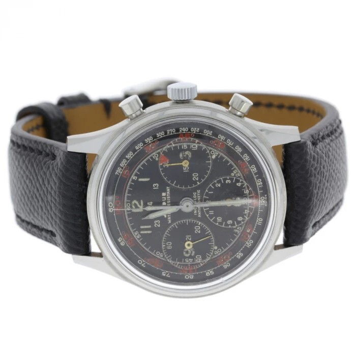 Jardur Wristwatch Chronograph Valjoux 72 C.1950s 1Year Warranty Must See Beauty