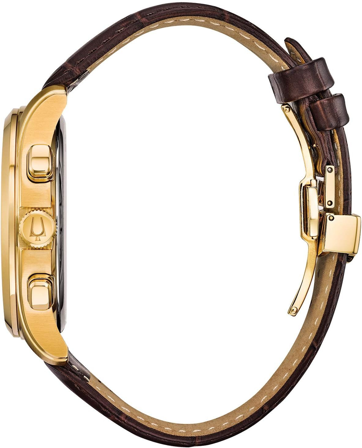 Men’s Classic Brown Leather Watch – 46.5mm Wilton Style 97B169