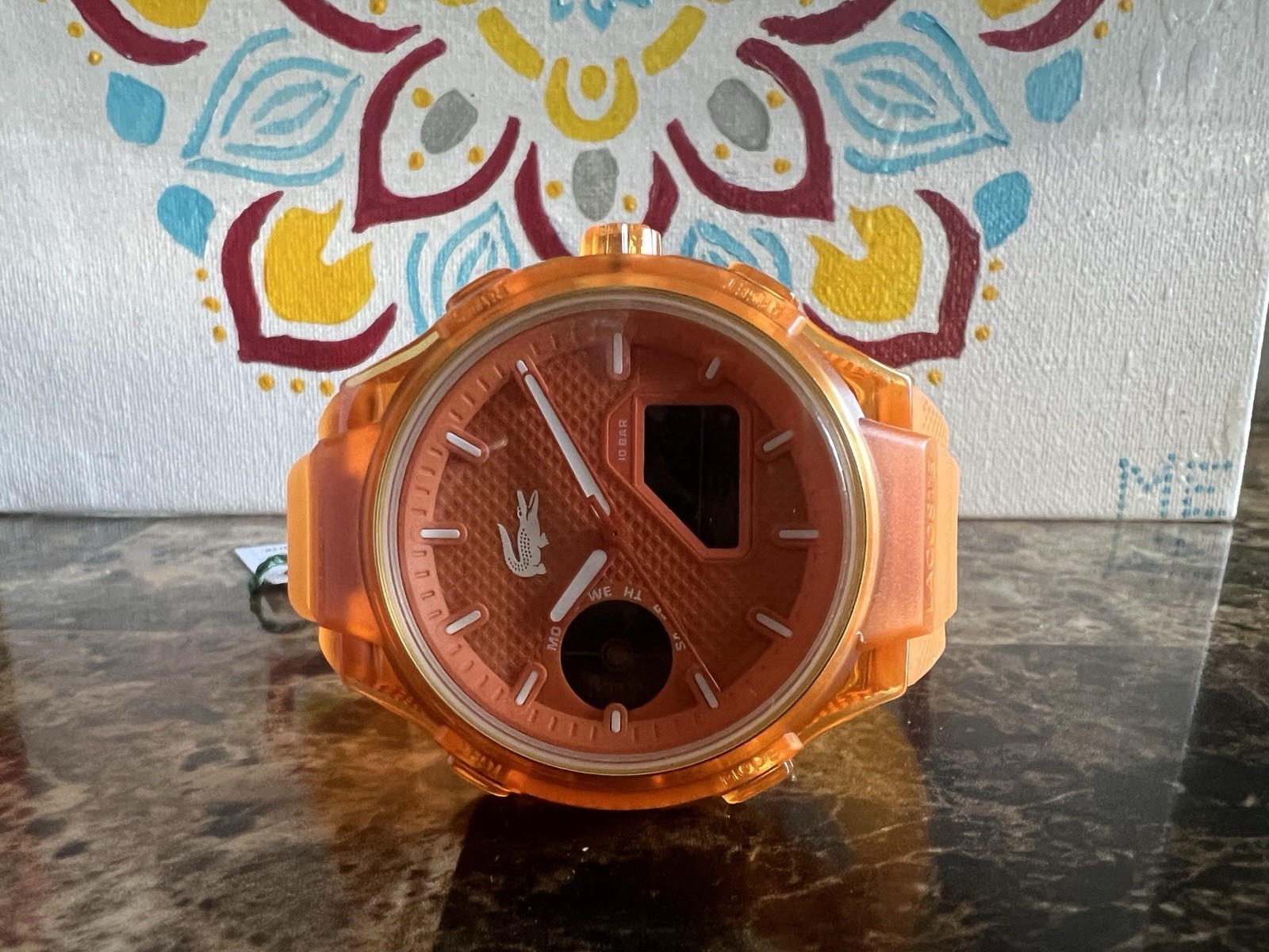 Lacoste LC33 Analog & Digital Orange Silicone Strap Men Watch 45mm 2011431