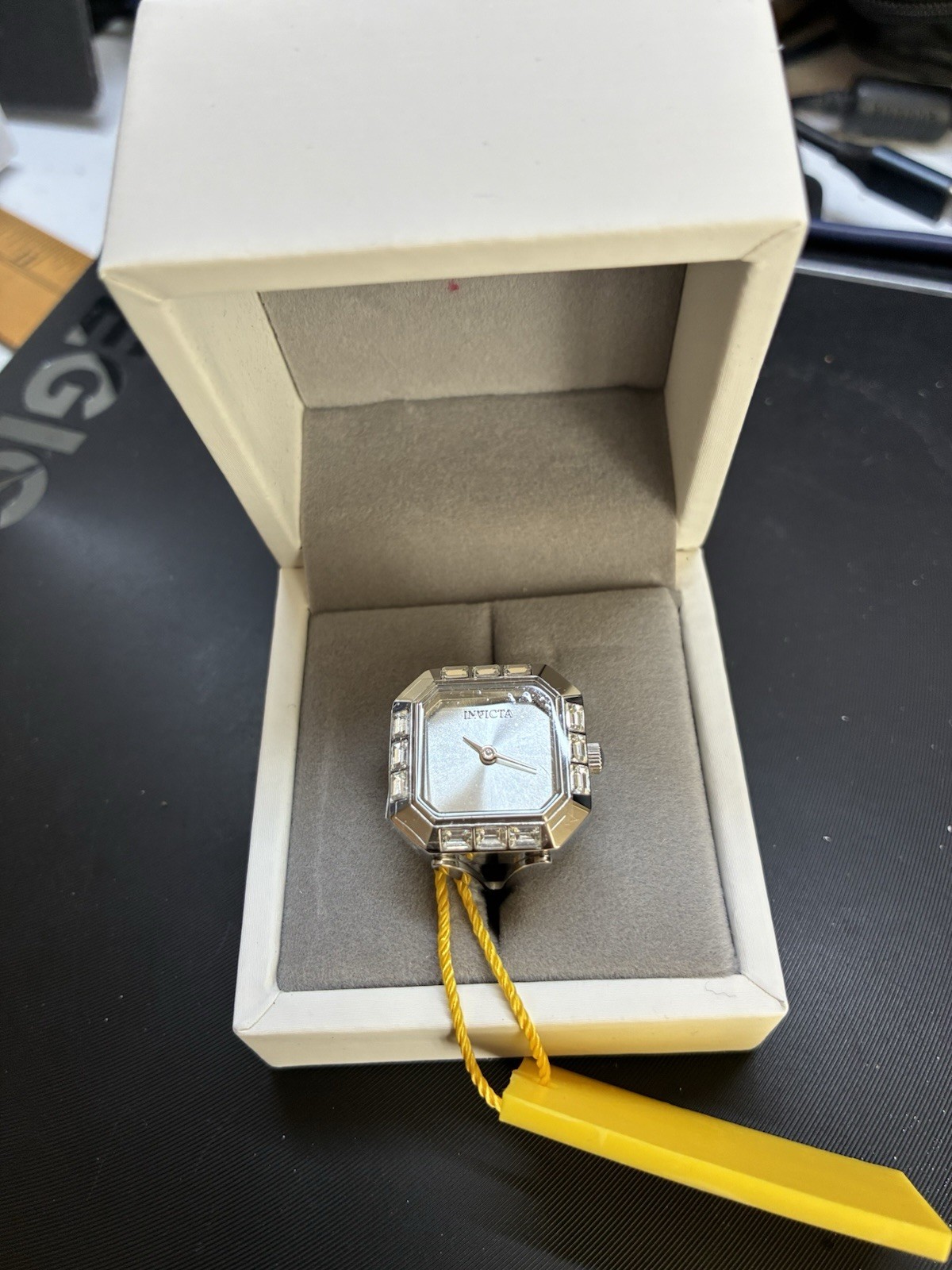 NEW Invicta Mini Angel Women’s Ring Watch – 21.5mm, Silver (49580)