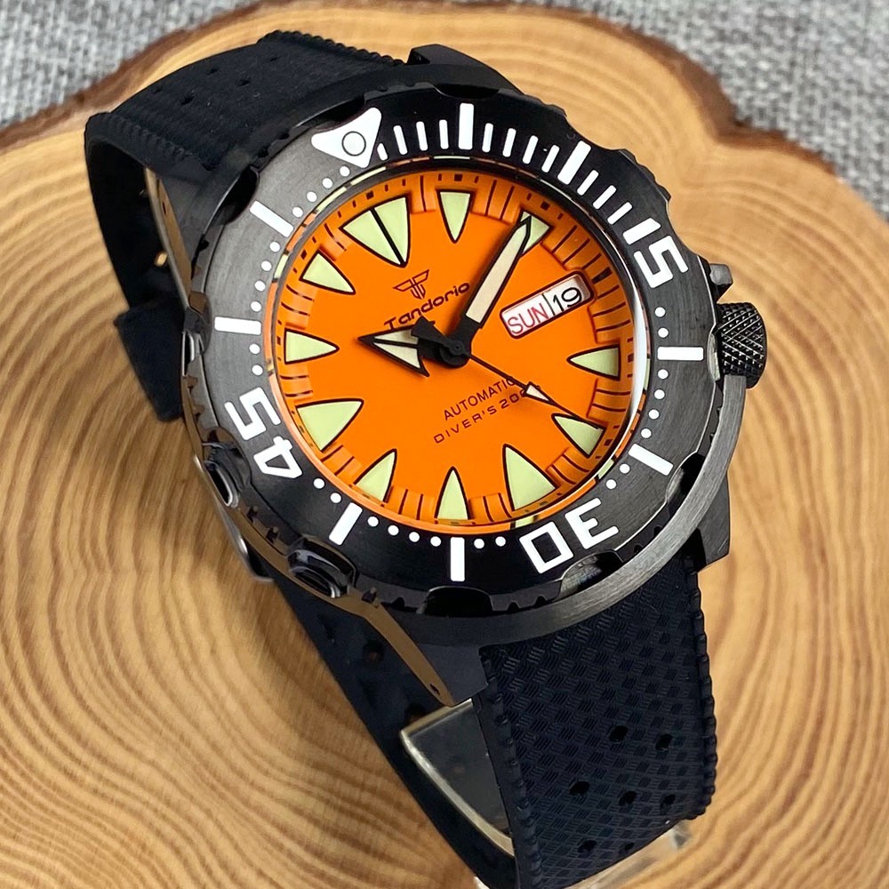 20ATM Diver Tandorio 42mm AR Sapphire Glass Japan NH36 Automatic Men Watch Lume