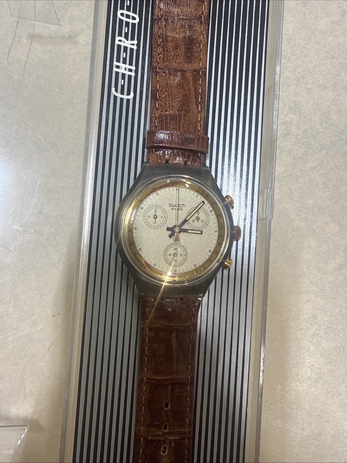 SWATCH Chrono SCM 100 Goldfinger 1991
