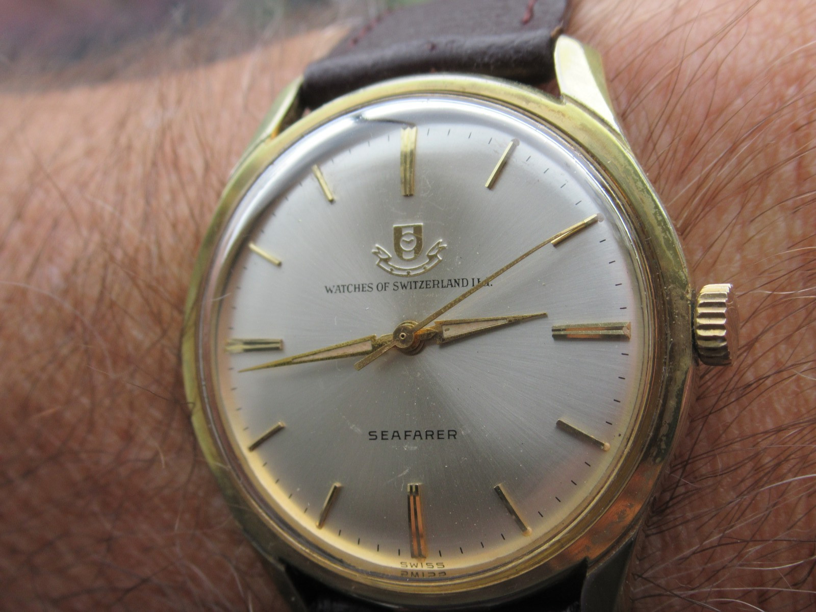 WATCHES OF SWITZERLAND’ SEAFARER COMPRESSOR BREVET ETA 2390 17J HAND WIND WATCH