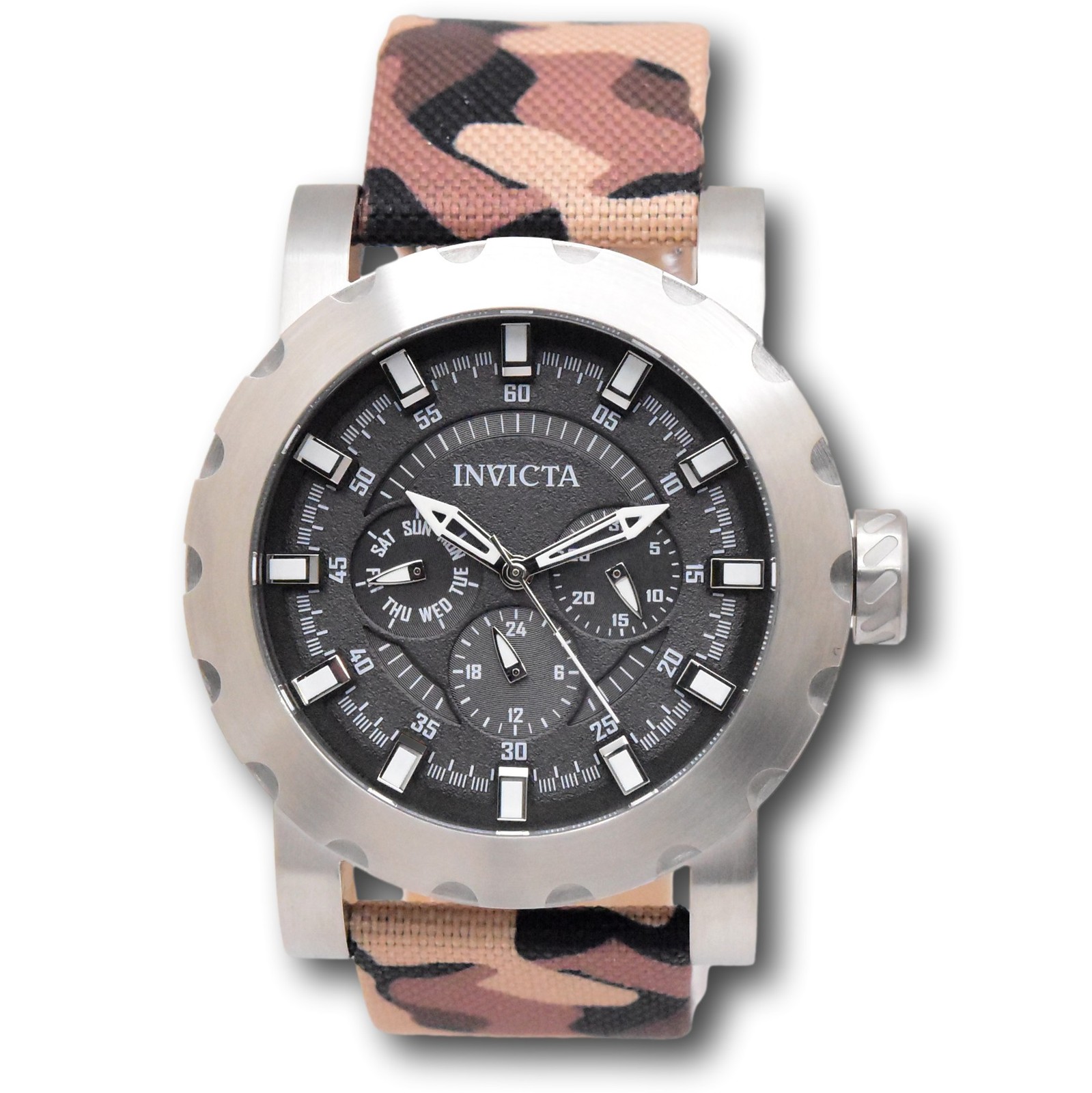 Invicta I-Force Commando Men’s 46mm Quartz Watch 47582 Khaki Camo Strap
