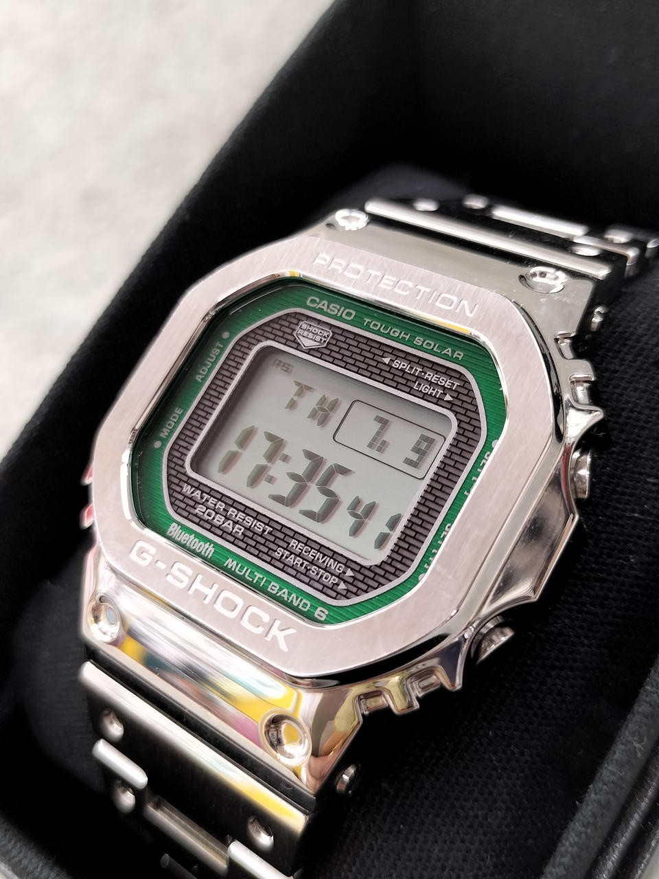 CASIO G-SHOCK GMW B5000D 3JF Silver Solar Men Watch Auth Japan