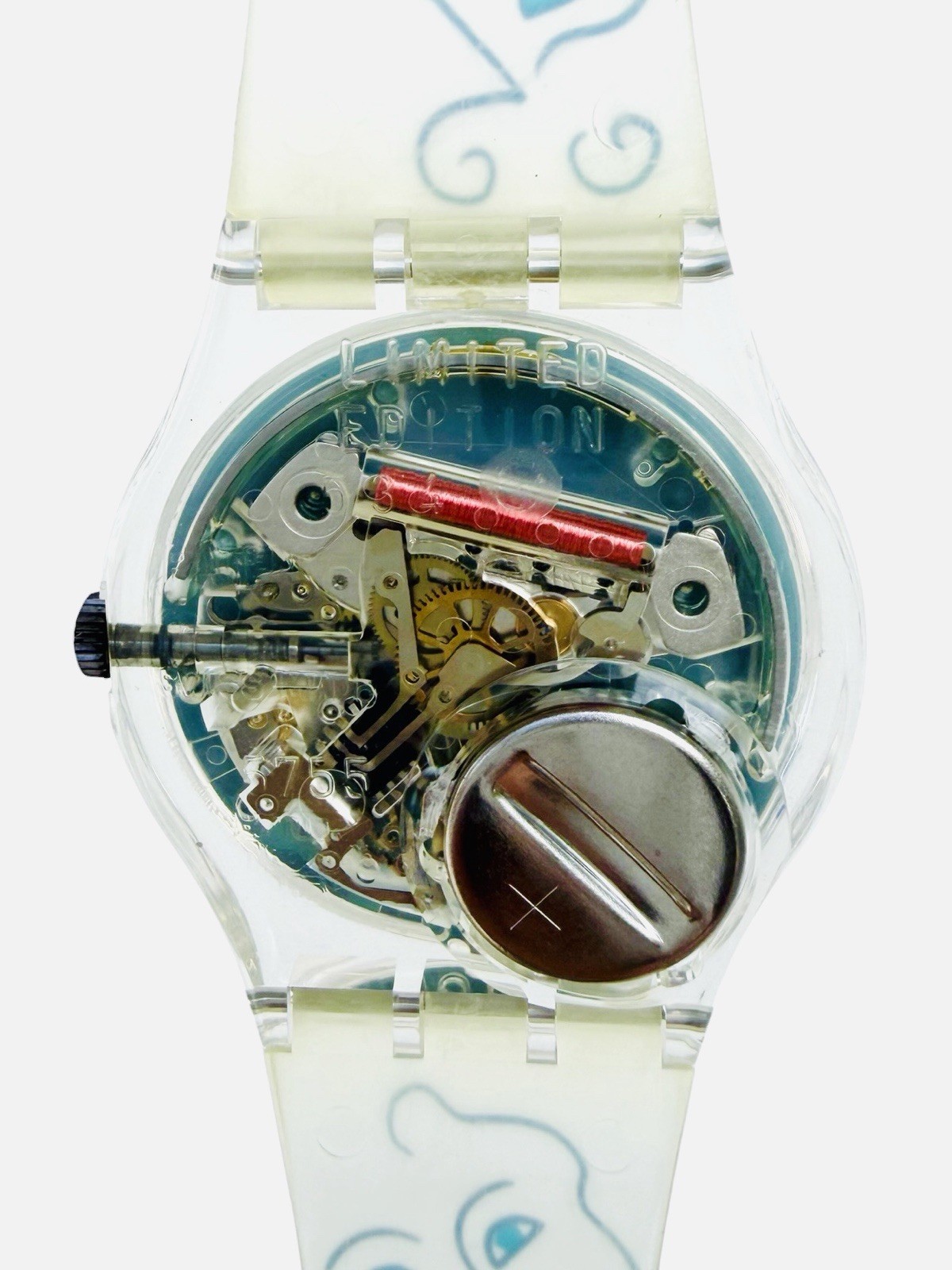 Vintage Swatch Watch Flowers GK207 1995 Standard Gents 34mm Quartz Translucent
