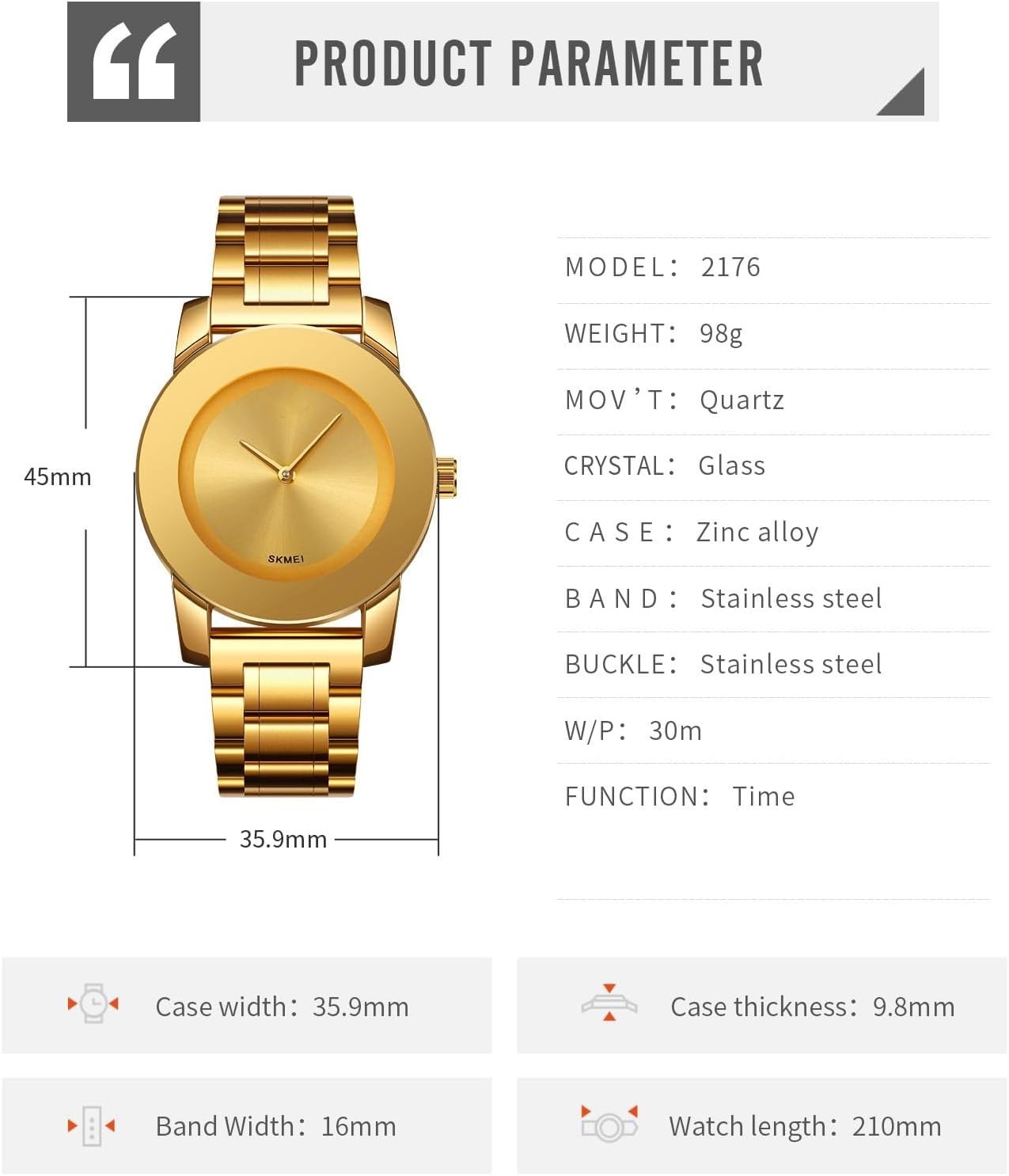 Frameless Luxury Quartz Watch with Diamond Touch – Unisex, 30M Water Resistance