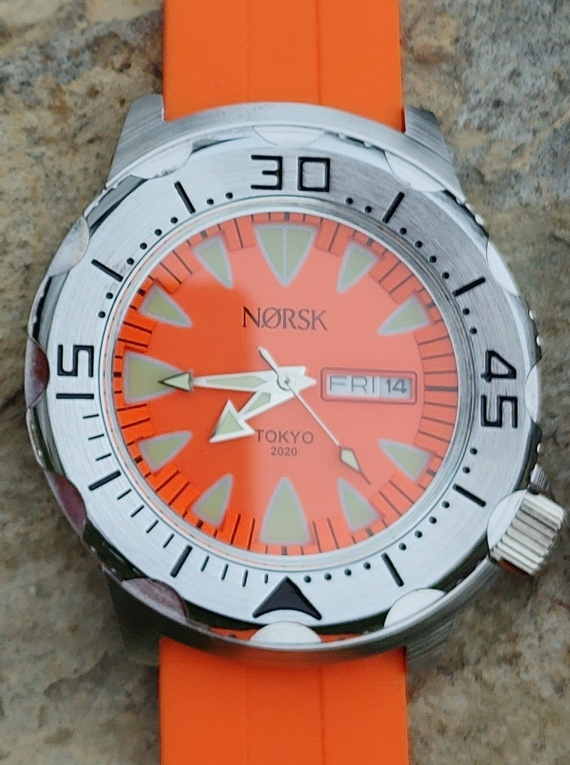 Sea Monster Diver Watch, Norsk, Olympic Citizen Quartz – Orange, 2020 Olympics