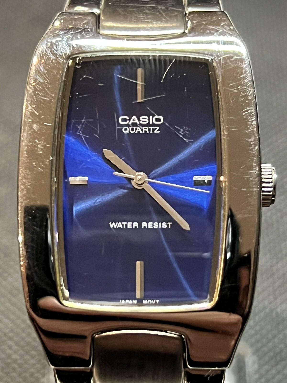 Casio MTP-1165 Men’s Deep Blue Metallic Dial Watch.