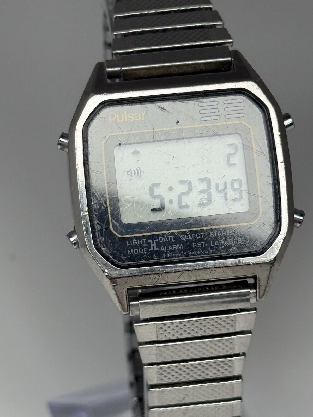 1980s Vintage Pulsar (Seiko) LCD Digital Watch Y789-5059 A2 – Tested & Working