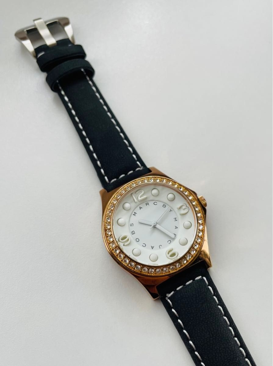 New battery and strap beautiful Marc by Marc Jacobs watch With rhinestones