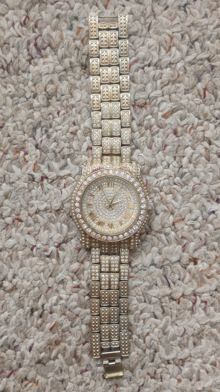 Techno Pavé No.7341 Quartz Analog Men’s Fashion Watch, Bling