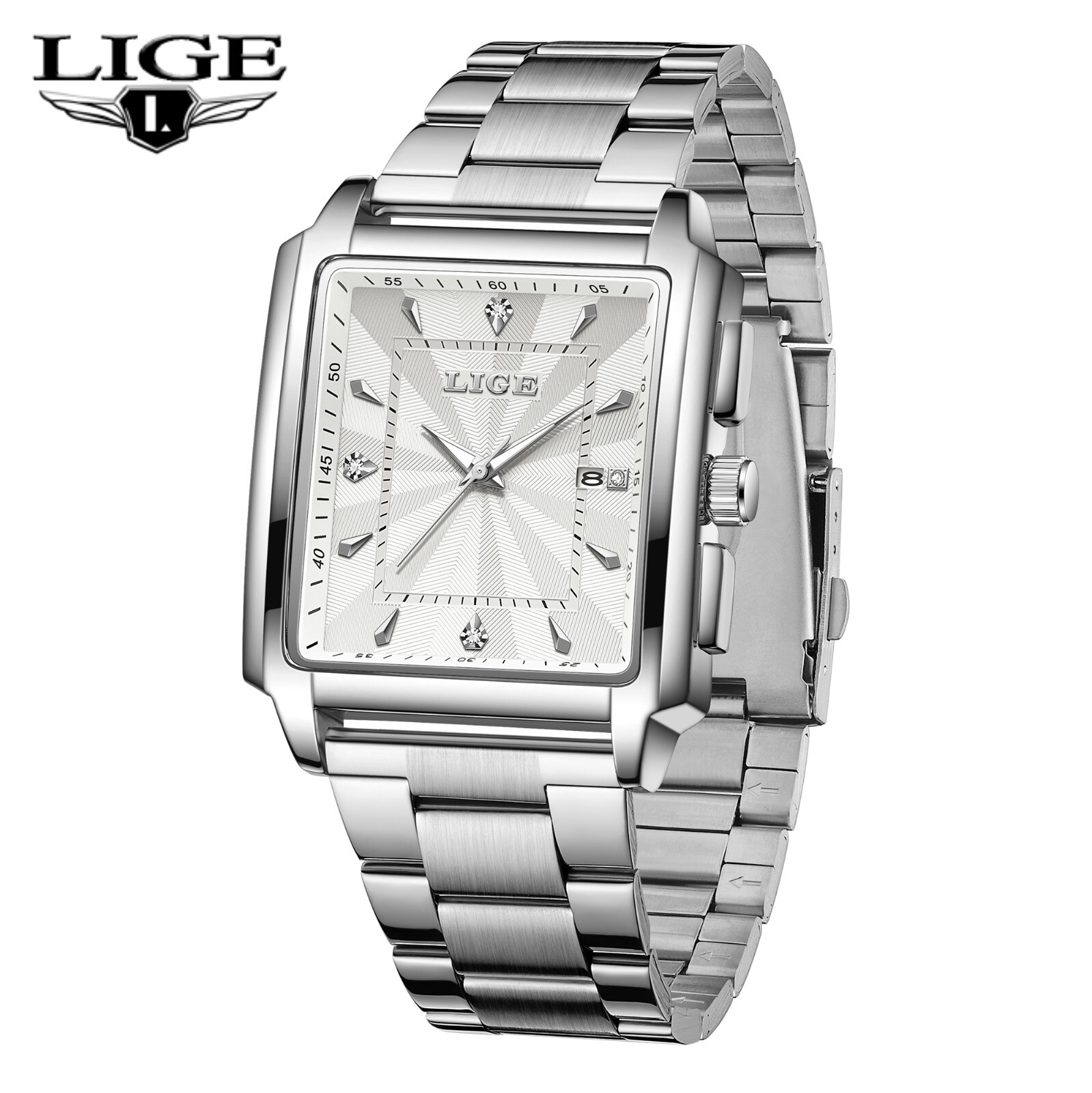 NEW Men Quartz Watch Luminous Date Waterproof Stainless Steel Classic Wristwatch
