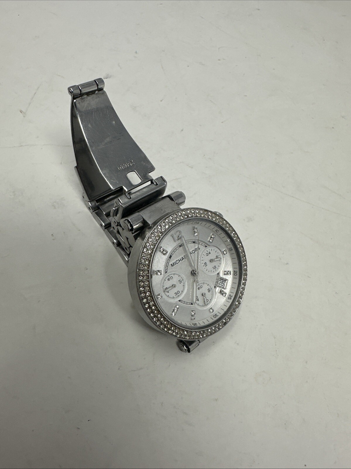 Michael Kors Parker Ladies Chronograph Watch MK-5353 Stainless Needs New Battery