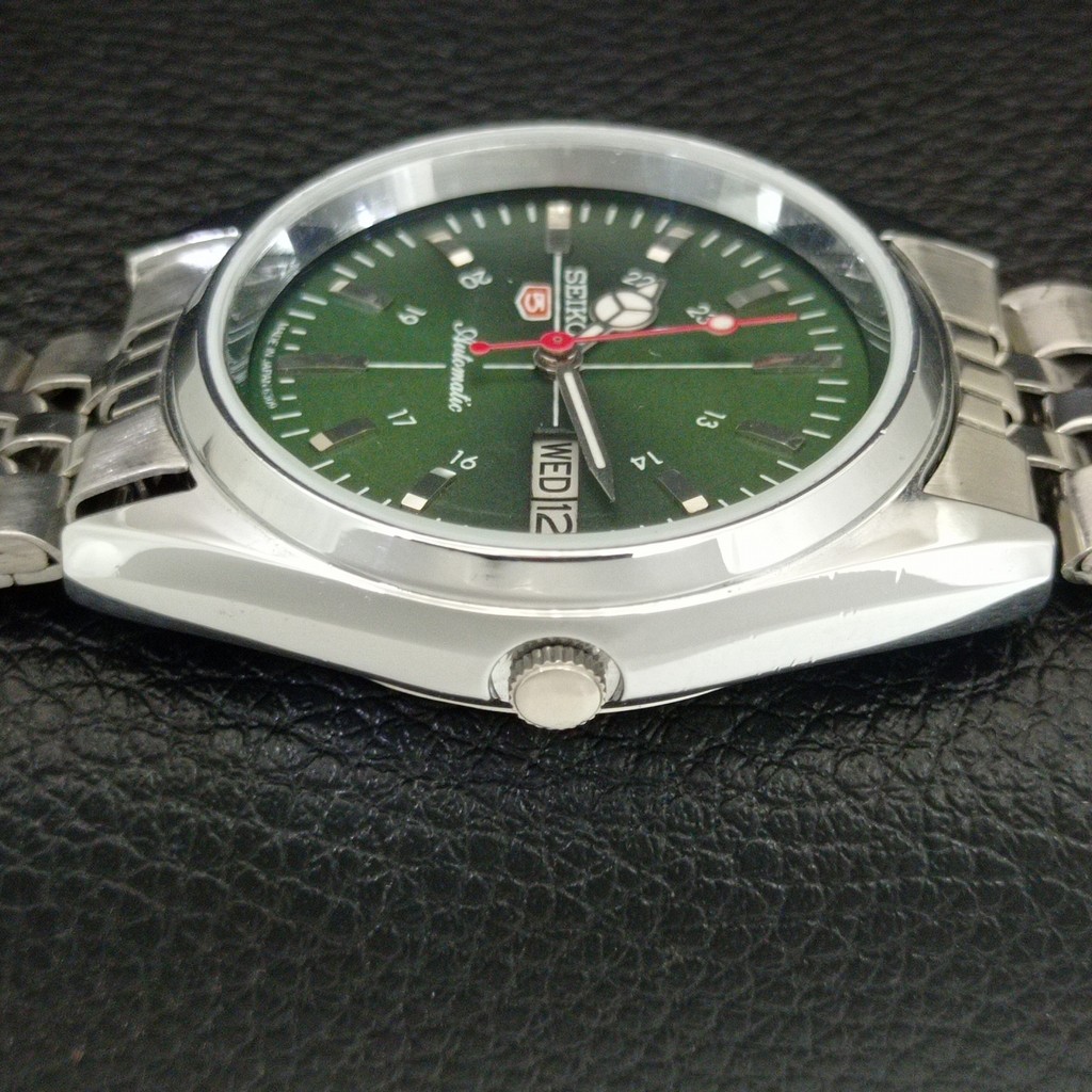 REFURBISHED SEIKO 5 AUTOMATIC 6309A VINTAGE JAPAN MENS GREEN WATCH a442786-1