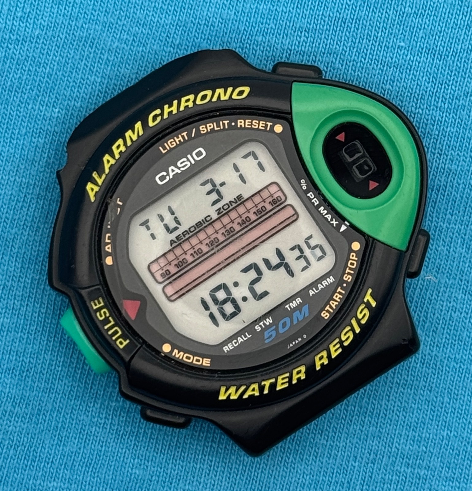 1993 Vintage Casio Exercise Pulse Monitor Digital Watch – JP-200W 1009 – BROKEN!