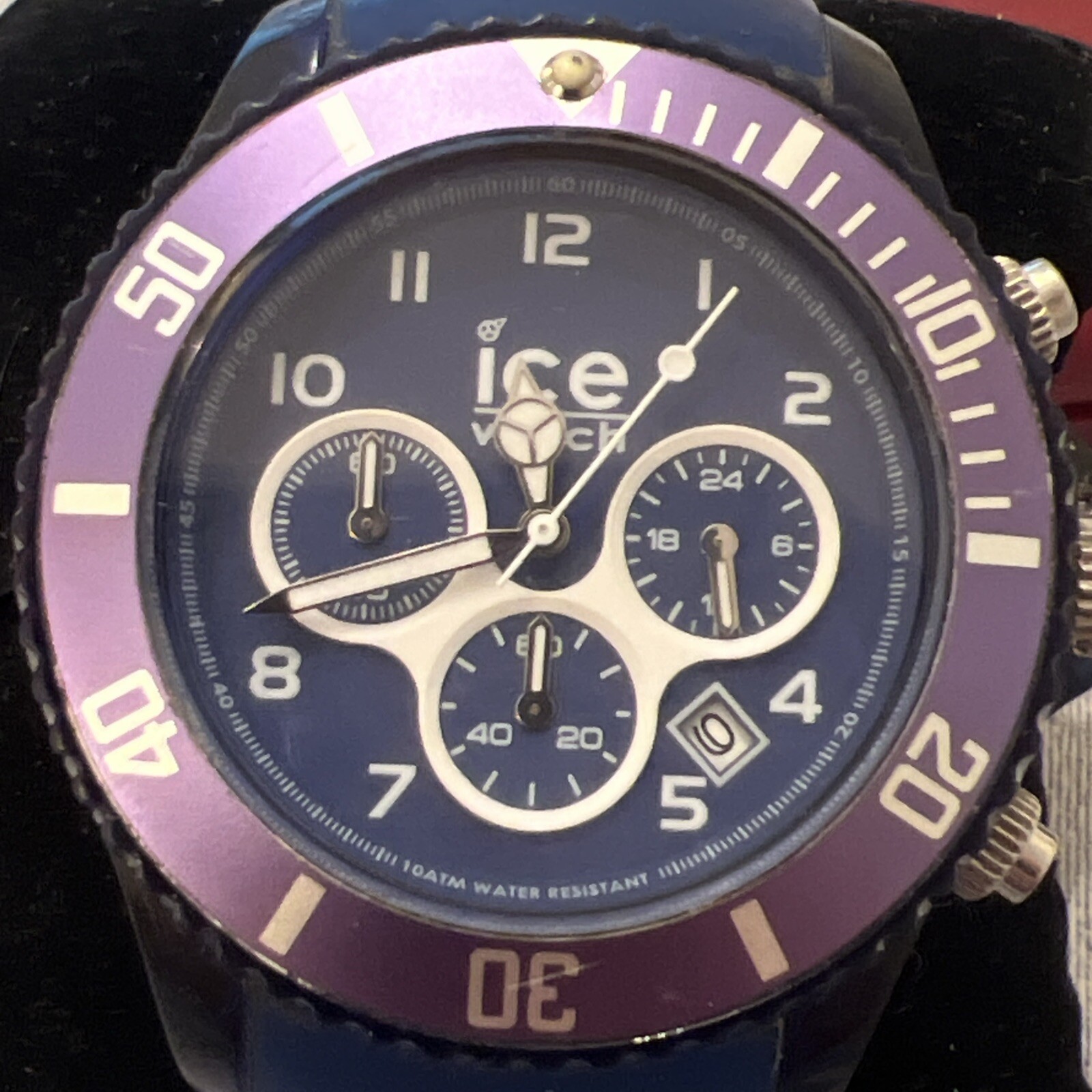Ice Watch Ice Chrono Electrik Men’s Watch Purple, New Battery VGC