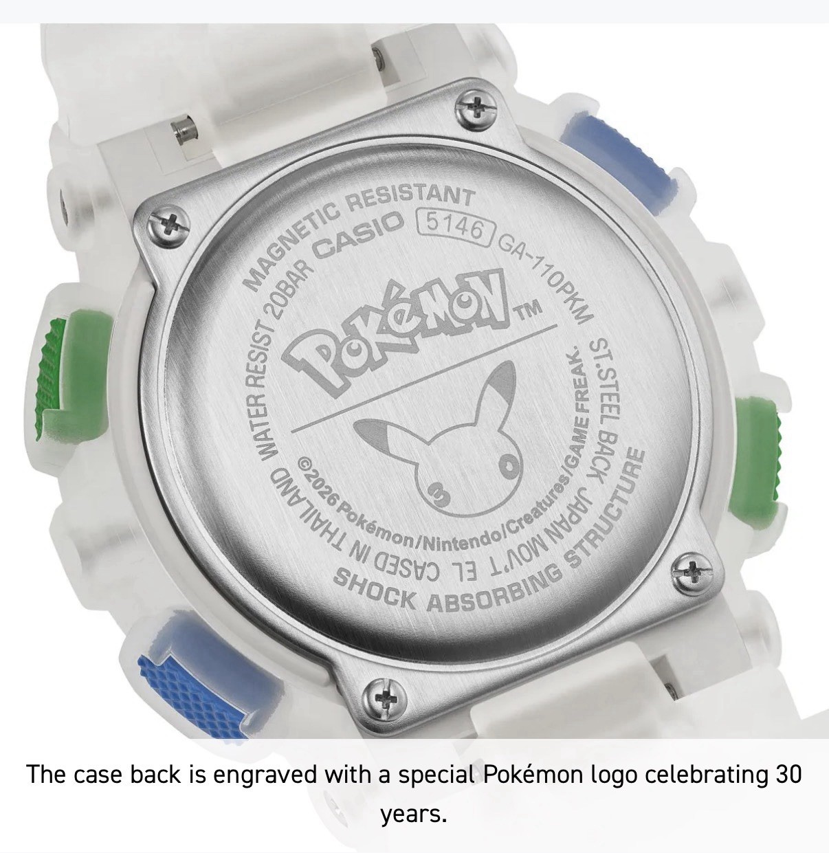Authentic Pokémon CASIO G-SHOCK 30th Anniversary