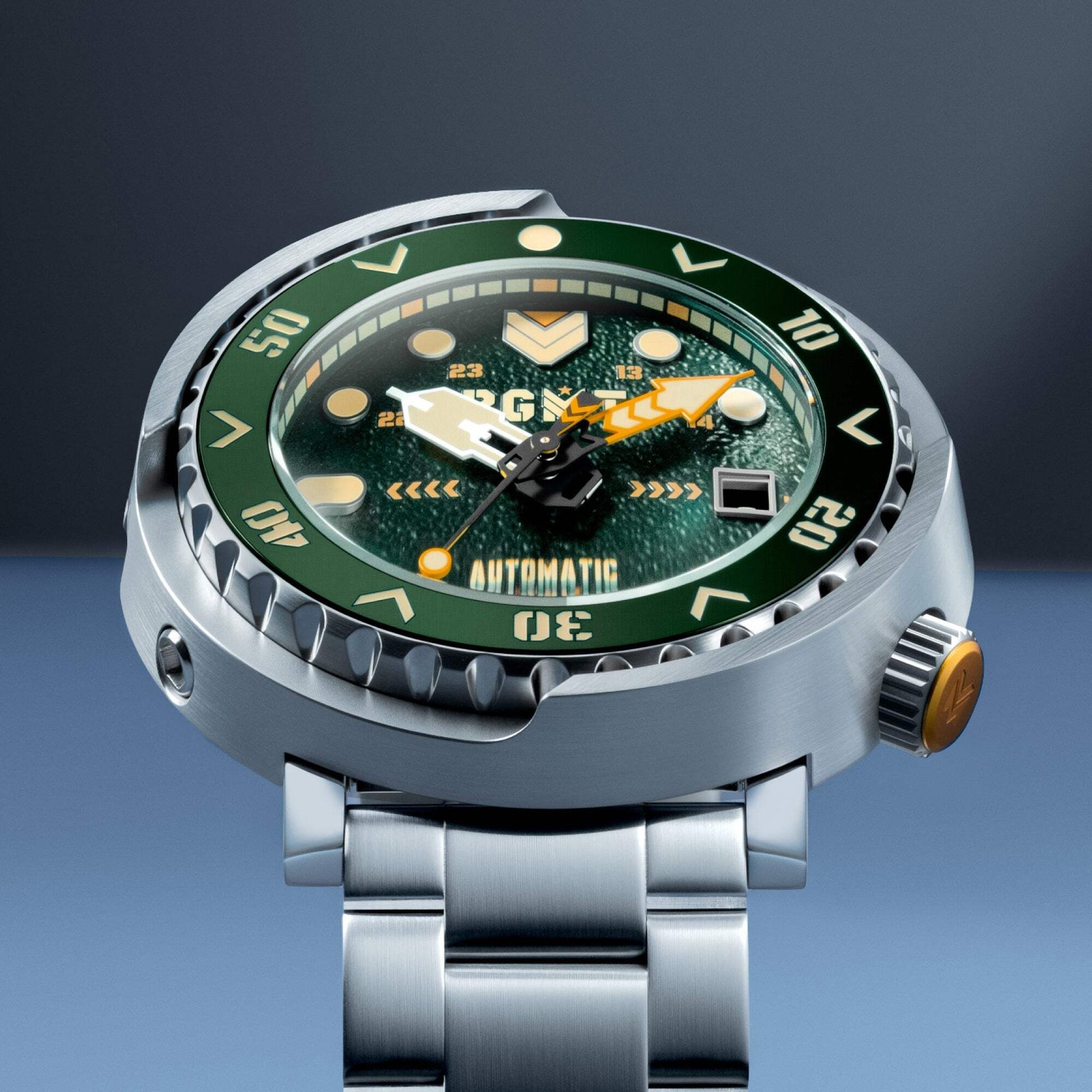 Zumwalt Automatic Green Dial / Stainless Steel Bracelet Green Dial Wristwatch RG