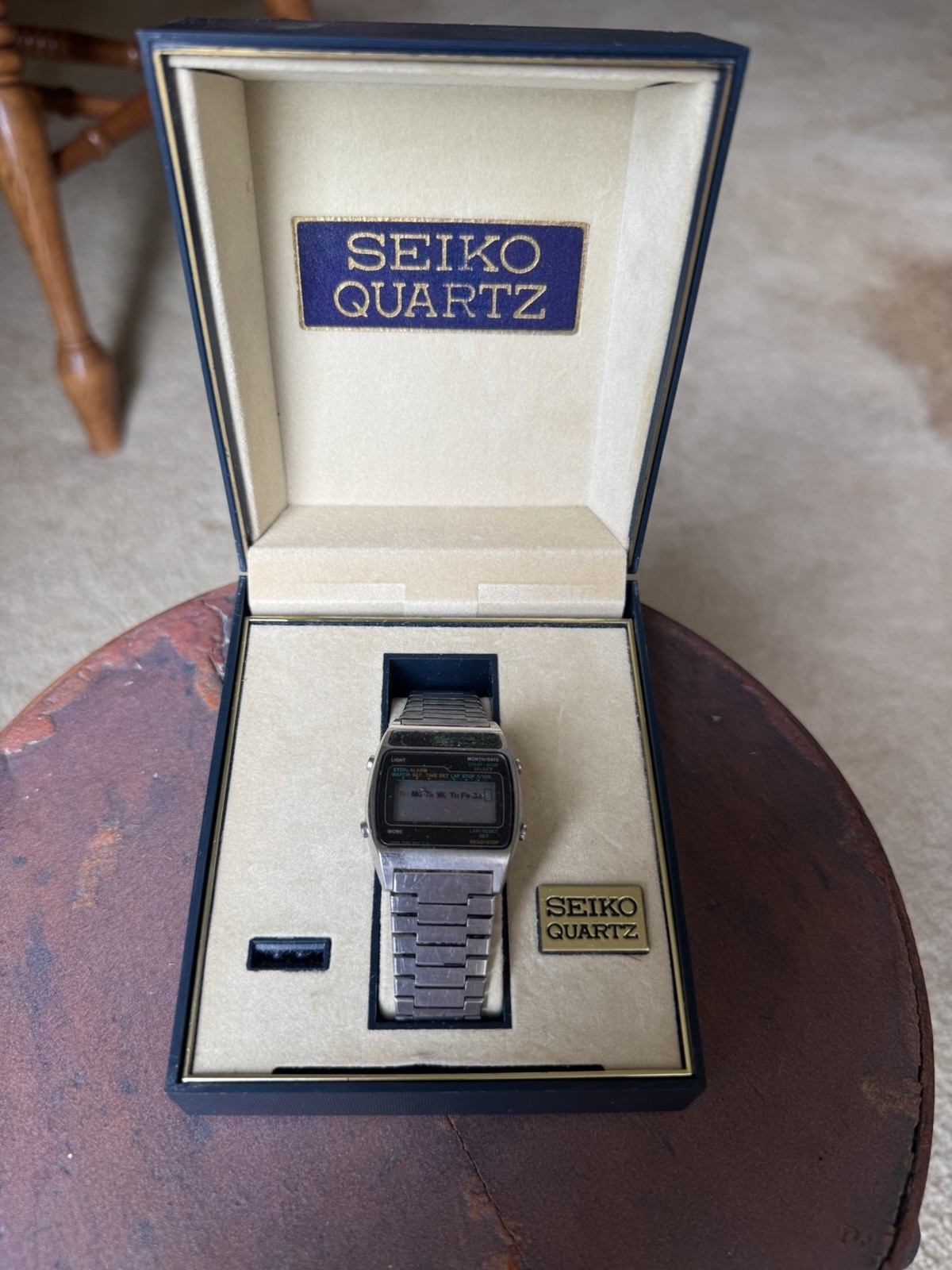 Vintage Seiko Quartz LCD Digital Watch W/ Original Box