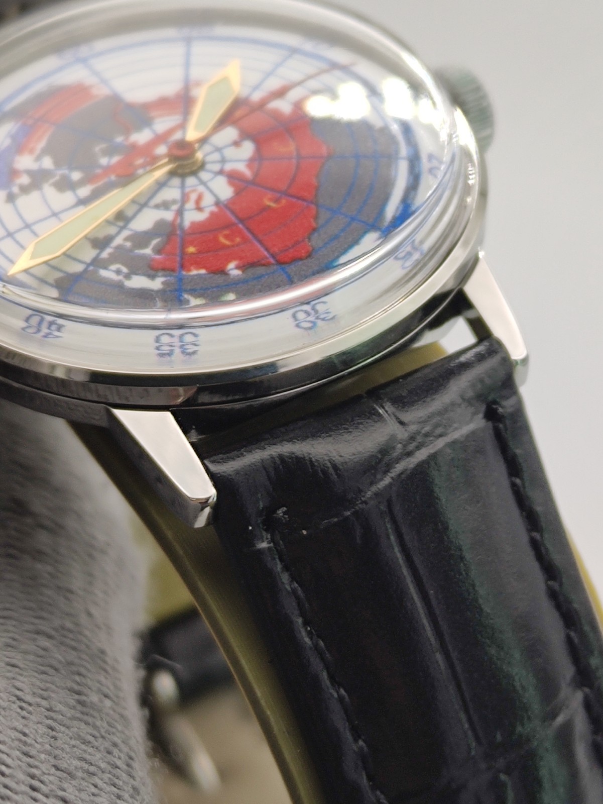 Vintage RAKETA watch 2609 First flight through north pole Chkalov dial Soviet