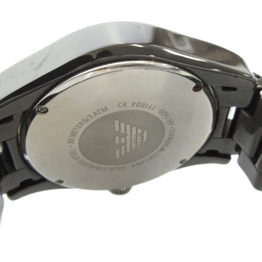 Emporio Armani AR-1400 Men’s Quartz Chronograph Black Steel 35mm Watch