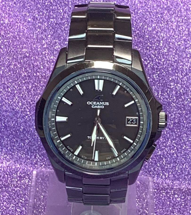 CASIO OCEANUS OCW-S100-1AJF Solar Radio-Controlled Titanium Watch Black Japan