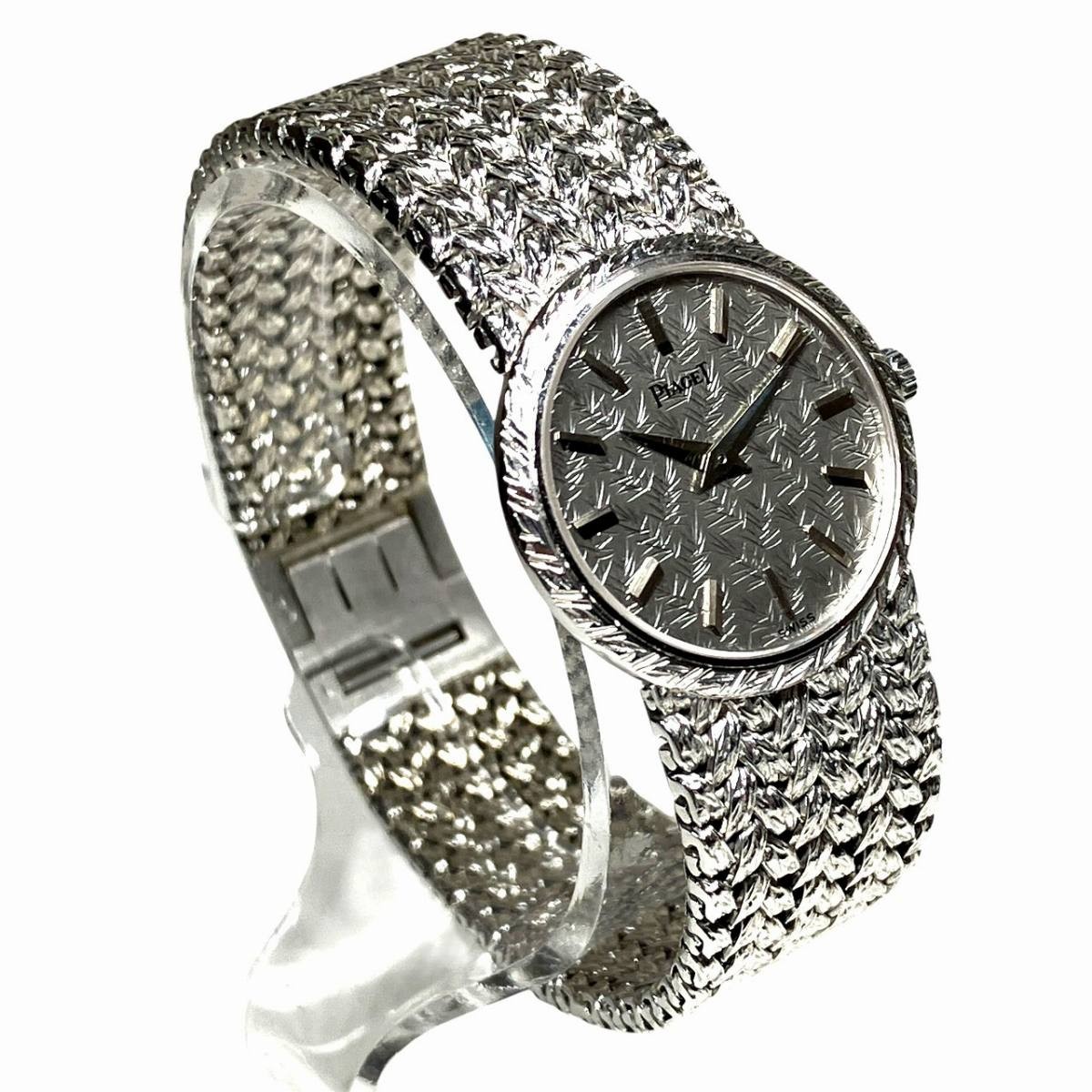 PIAGET Watches 66.4g K18WG Hand Winding SilverDIAL 924D2 Free shipping Used
