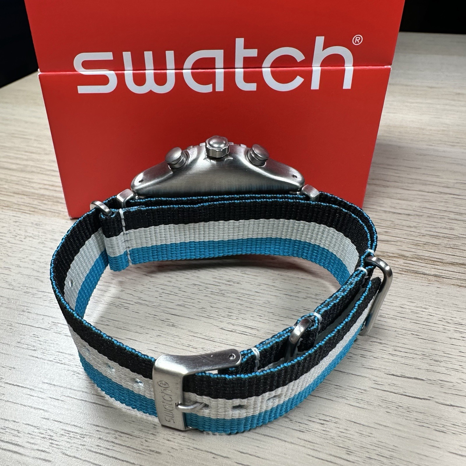 NEW✅LIMITED EDITION✅ Swatch Irony SKYBOND Chronograph Nylon Men’s Watch YVS409