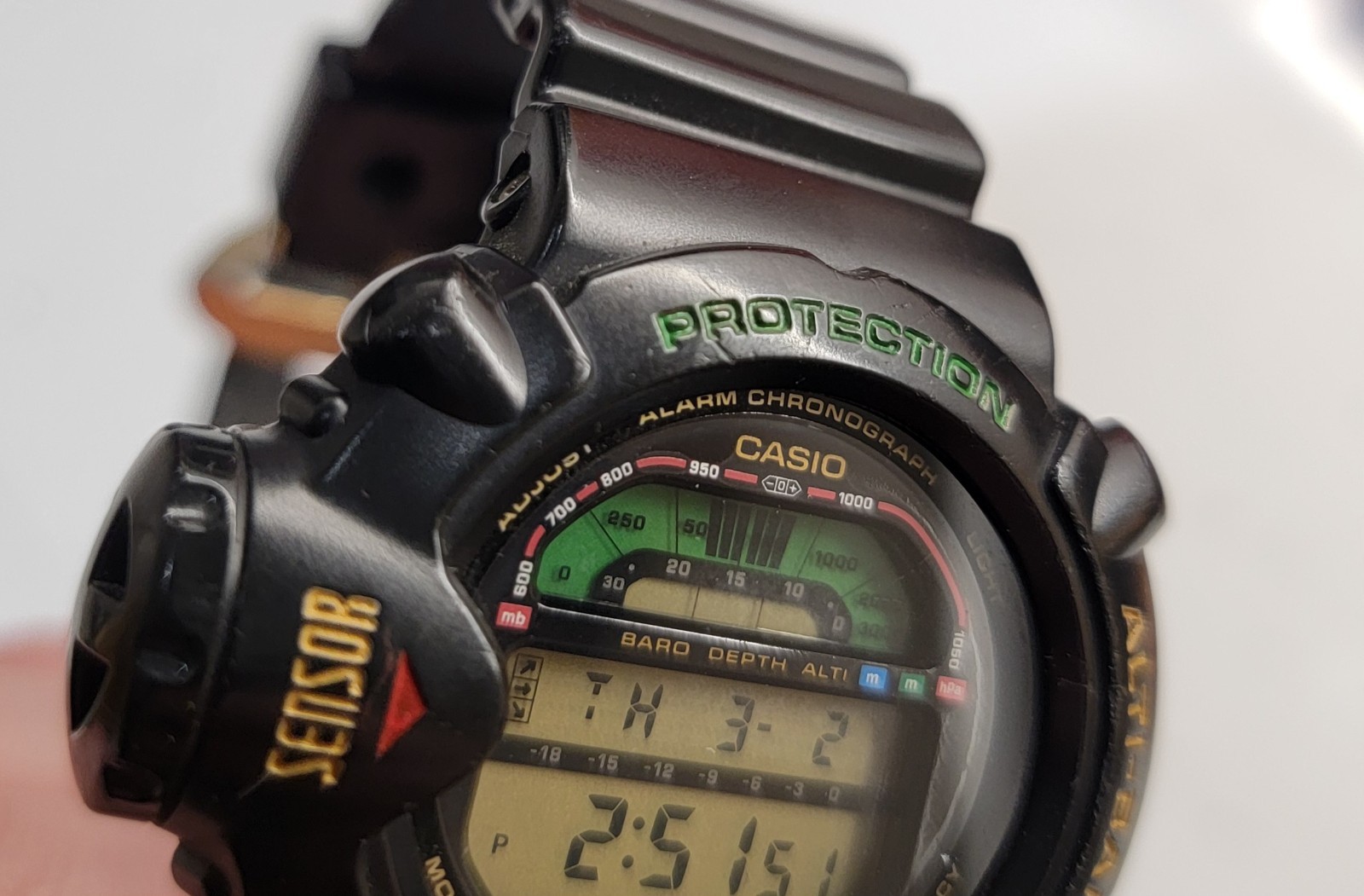 CASIO VINTAGE G-SHOCK DW-6500GJ-1A SKYFORCE 1994 Japan T Altimeter Barometer
