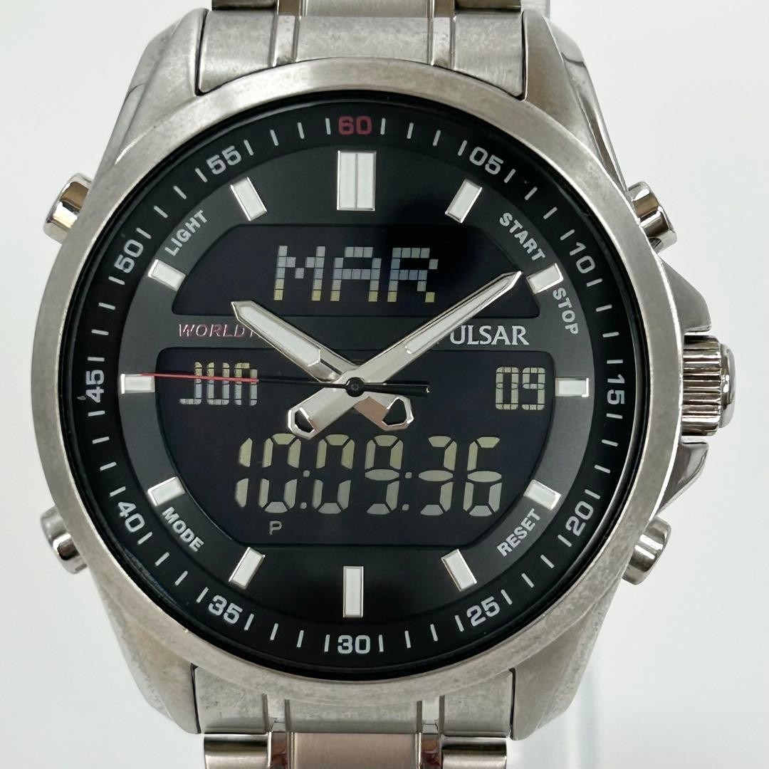 Pulsar by Seiko PZ4021 Analog Digital Quartz Watch Used
