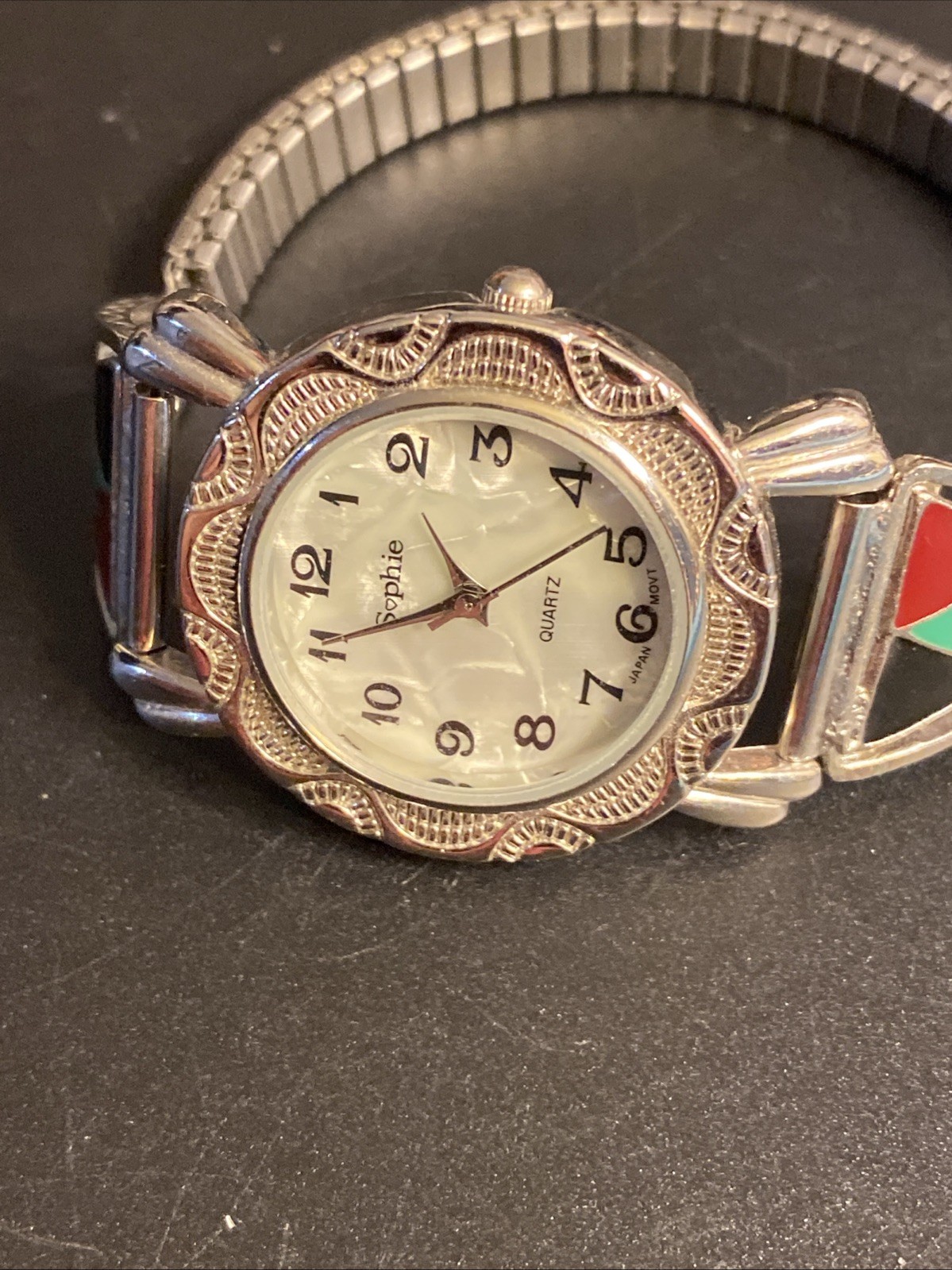 VINTAGE SOPHIE LADIES’ ART DECO ANALOG WATCH & SOUTHWEST FLEX BAND New Battery