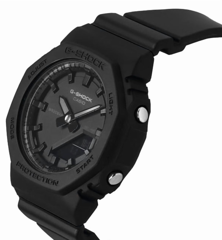 Casio G-Shock Small Analog/Digital Black Resin Watch GMAP-2100BB-1A