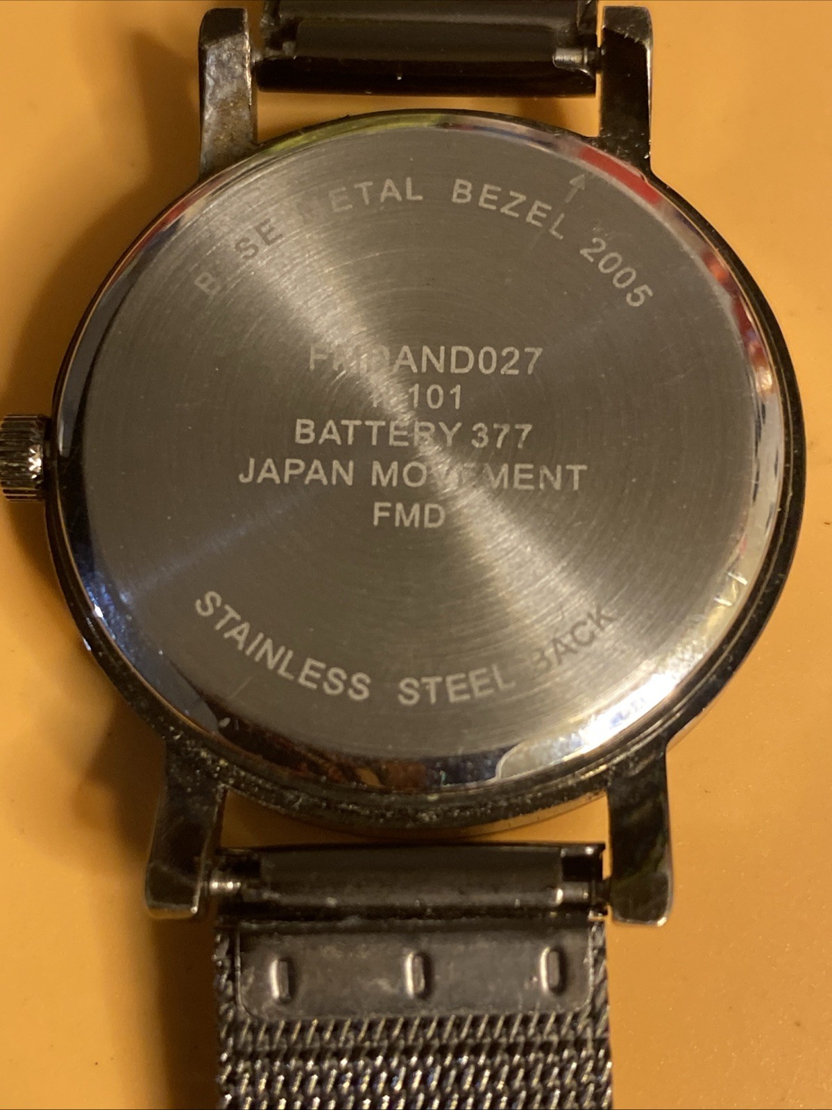 FMD Metal Gray Men’s Watch # FMDAND027 Mesh Band New Battery