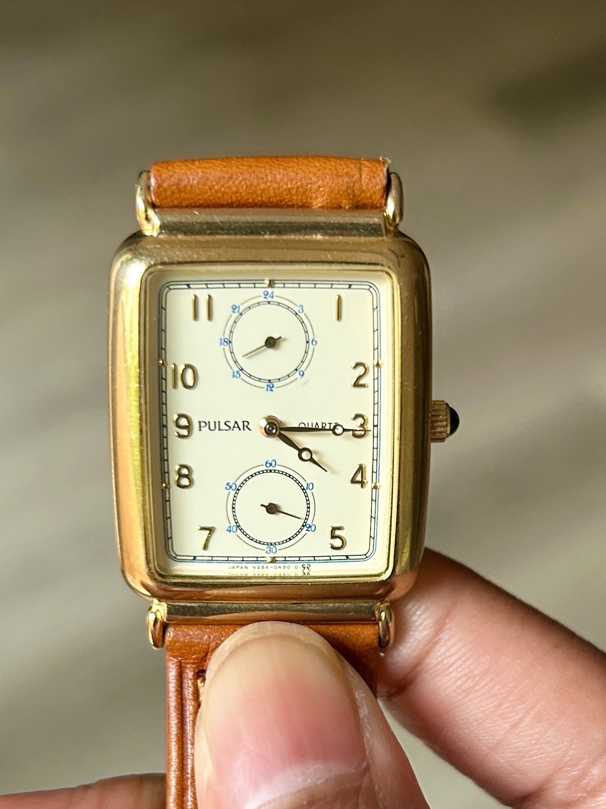 90s Art Deco Pulsar Tank Watch
