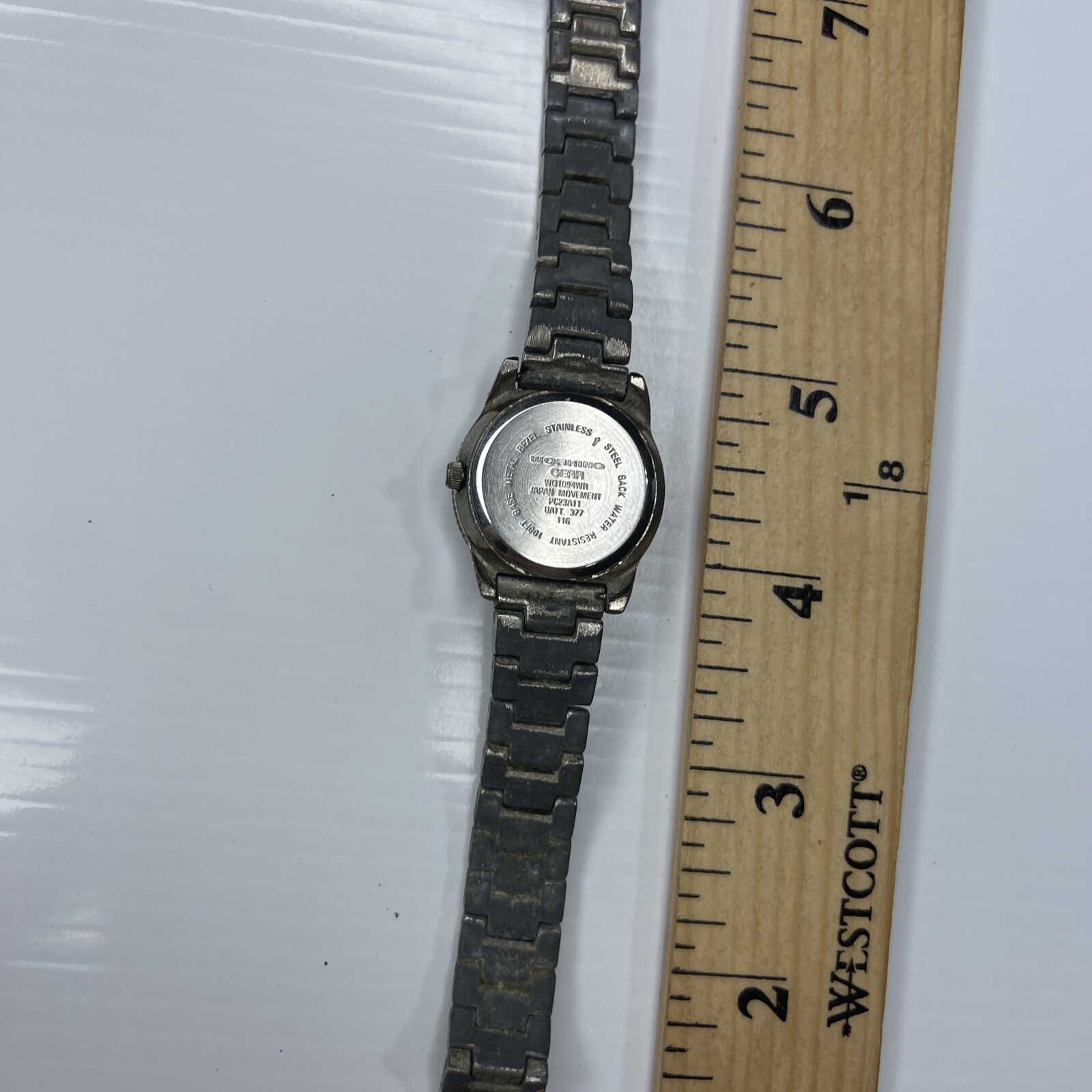 F Working Gear WG1094WR Japan 116 WR100FT STAINLESS Chrono Vtg Sport Untested