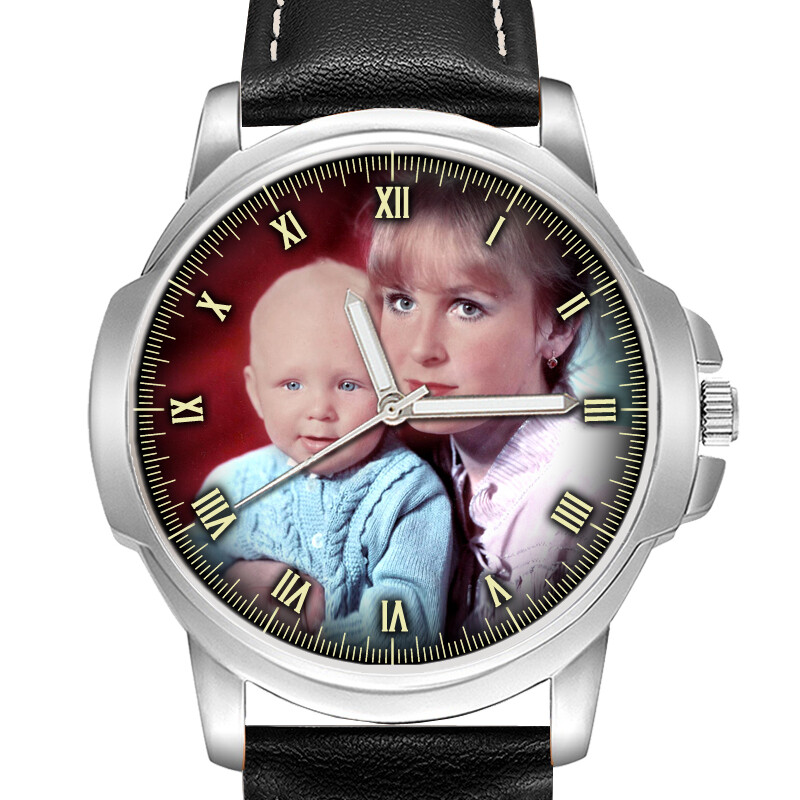 PERSONALISED CUSTOM WRIST WATCH WATCHES FAMILY PHOTO BIRTHDAY FATHER’S GIFT