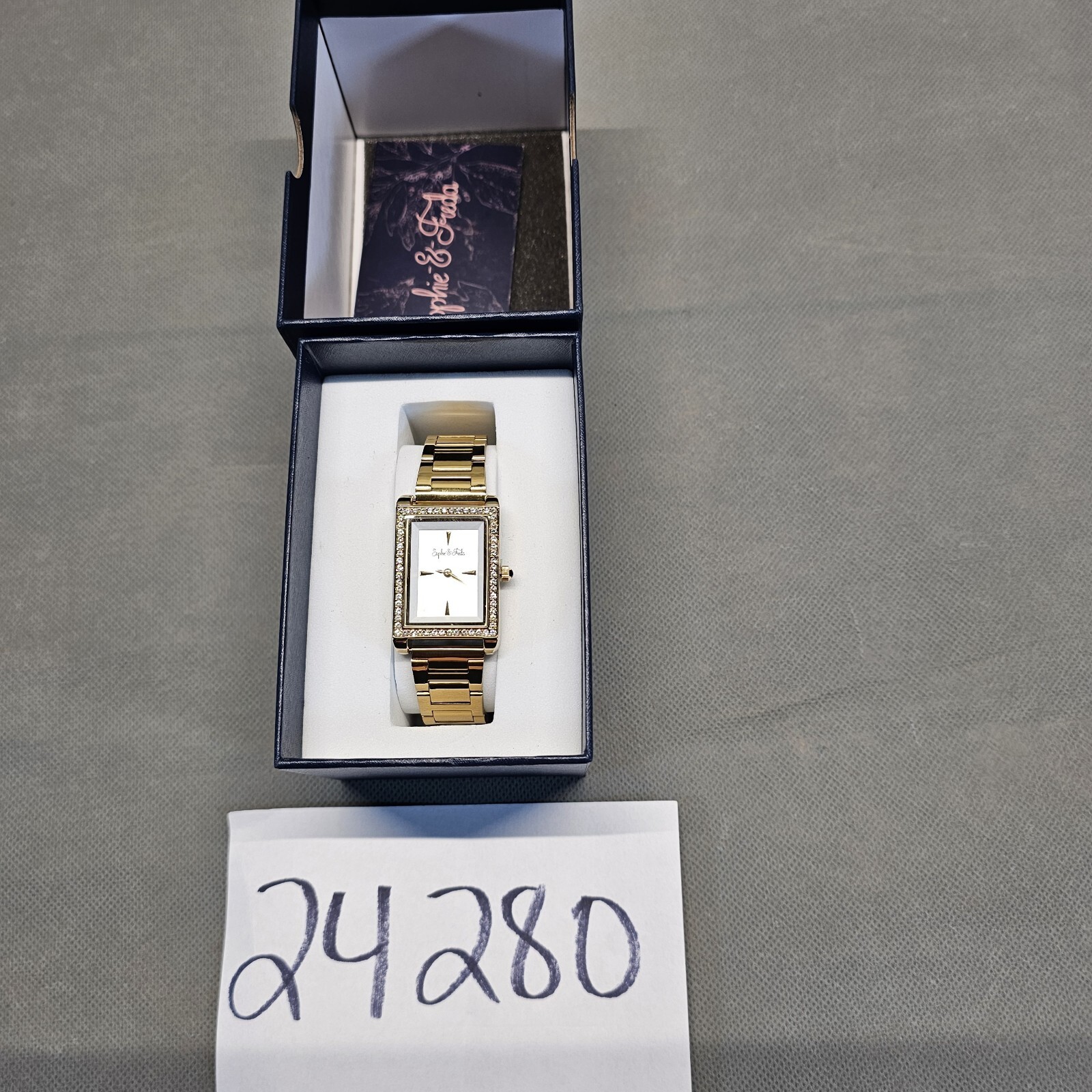 SOPHIE AND FREDA Wilmington Quartz w/Swarovski Crystals Silver Dial Ladies Watch