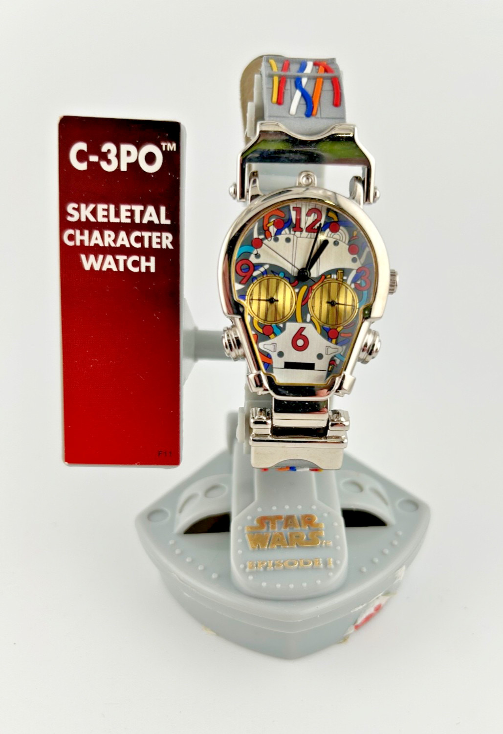 Star Wars Episode I C-3PO Skeletal Quartz Wristwatch on Original Stand Brand New