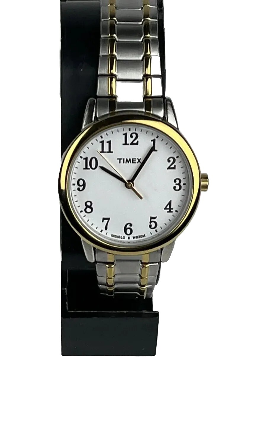 Timex Women’s Easy Reader Indiglo Watch WR 2 Tone TW2P78700 -New Battery Running