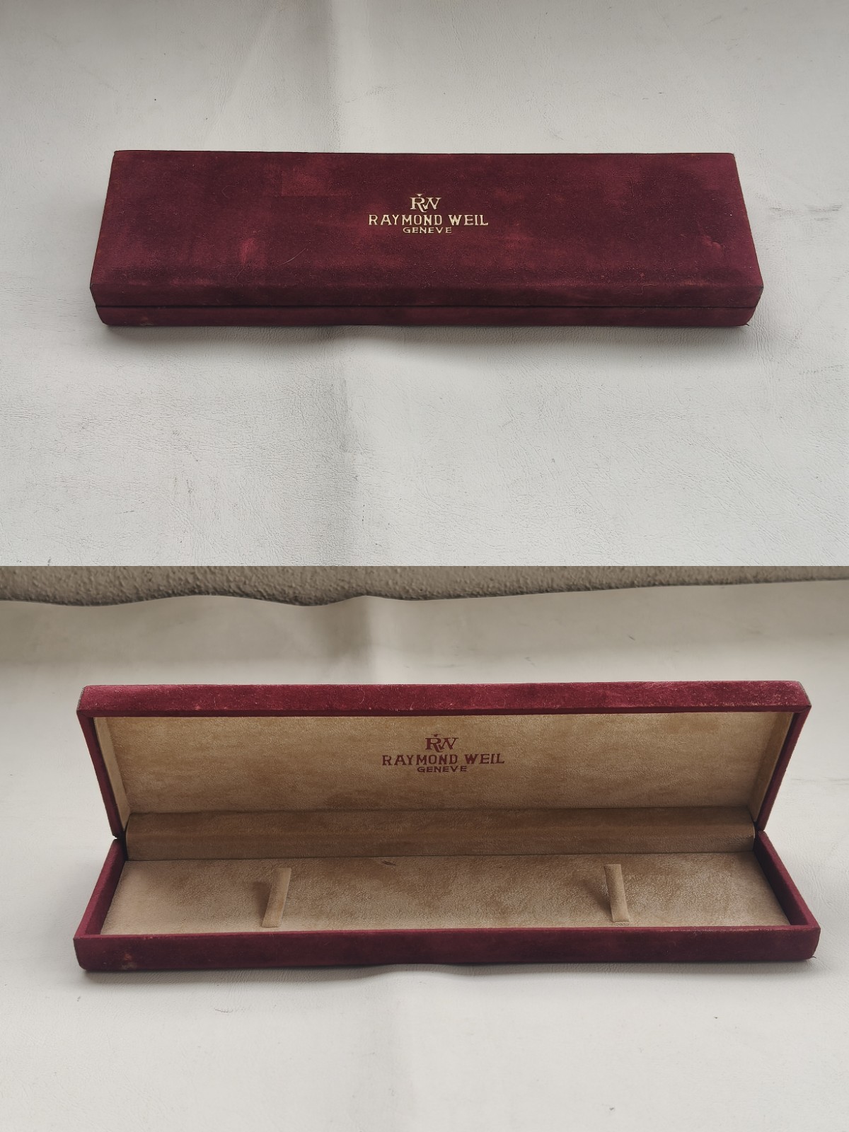 RAYMOND WEIL VINTAGE WATCH BOX WATCH BOX LONG 25CM CHRONOGRAPH
