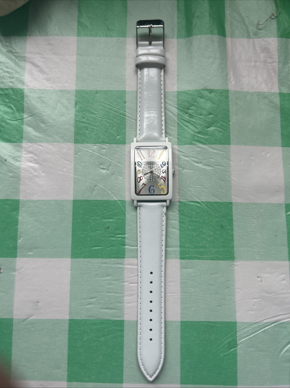 Xhilaration Multicolored Numbers White Band Women’s Quartz Watch