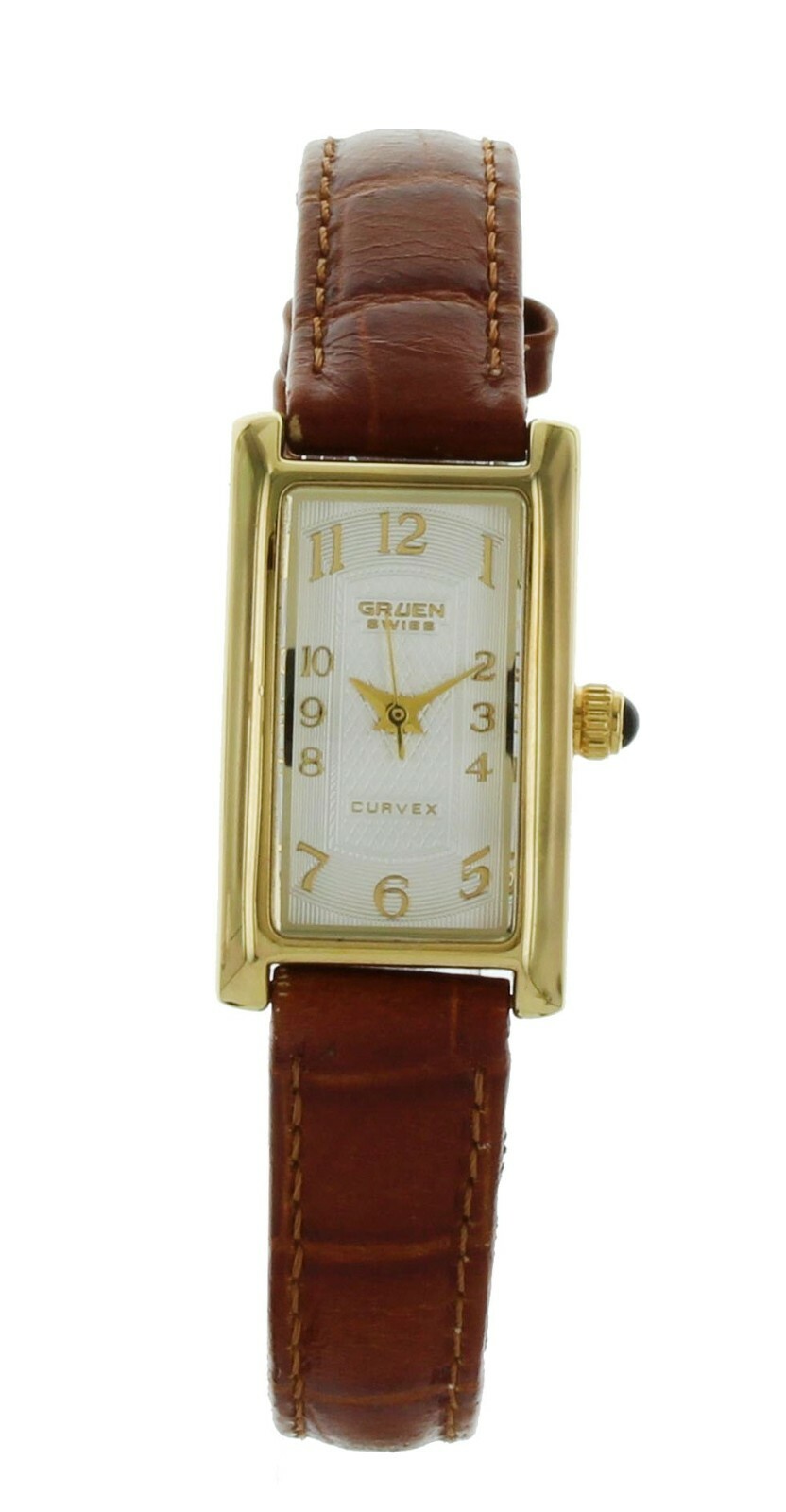 VINTAGE LADIES SWISS GRUEN CRUVEX WRIST WATCH LEATHER BAND GLS024